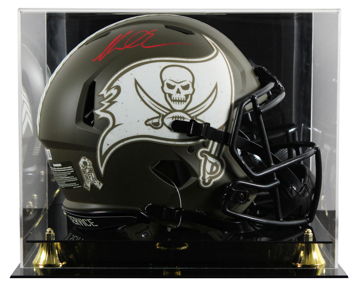 Buccaneers Mike Evans Signed STS Full Size Speed Proline Helmet W/ Case BAS Wit