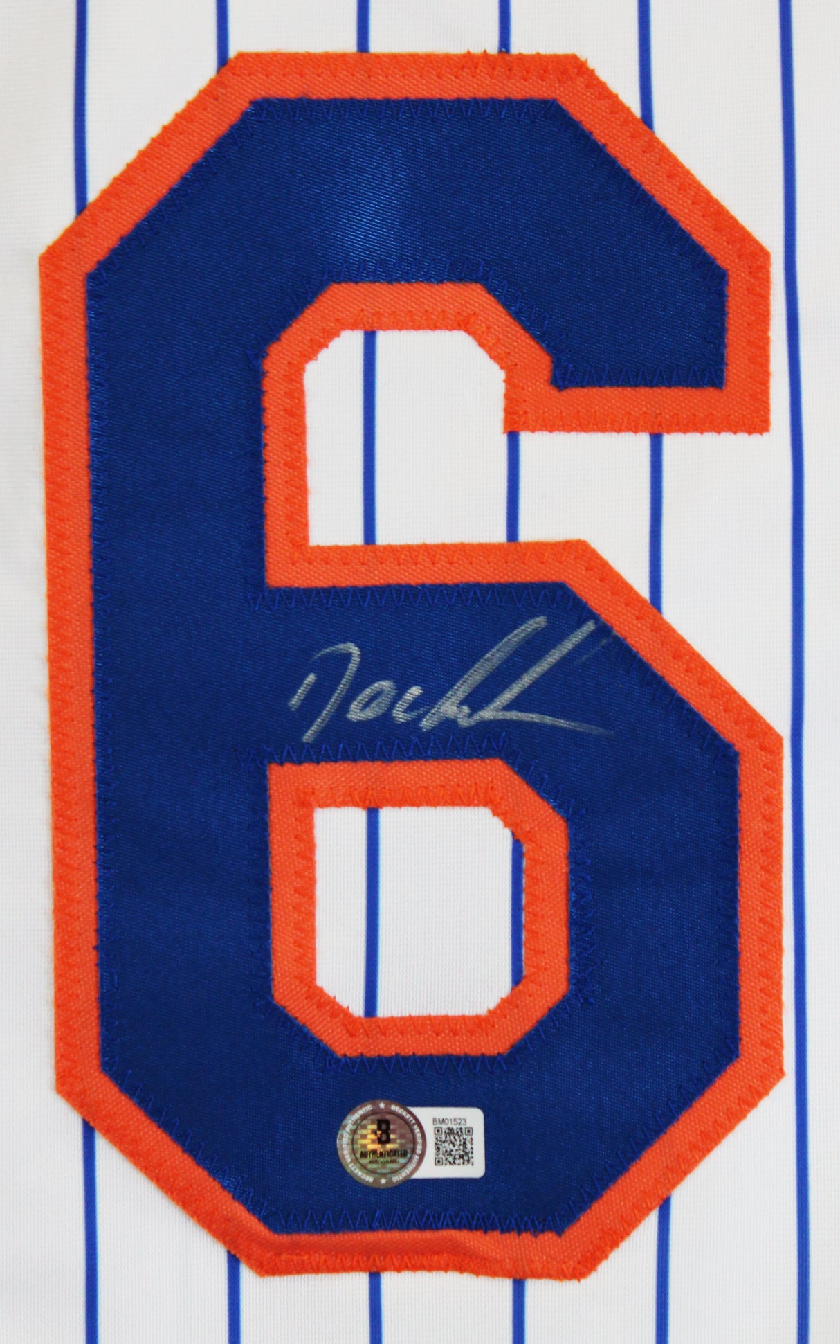 Doc Gooden Authentic Signed White Pinstripe Pro Style Jersey Autographed BAS