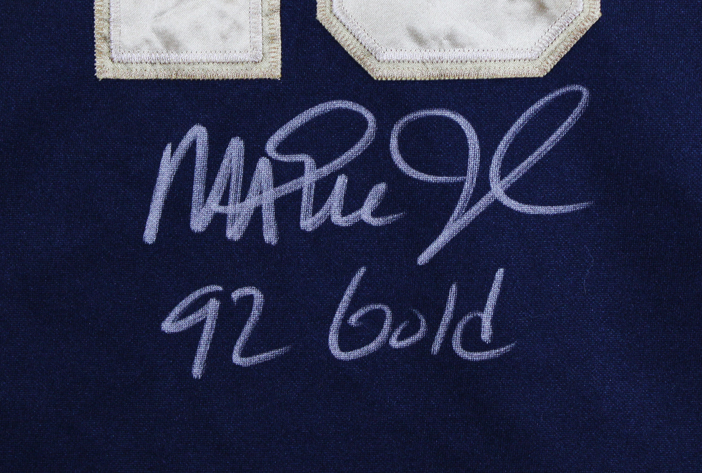 Magic Johnson "92 Gold" Signed Navy & Gold Nike Team USA Jersey BAS W #3W387216