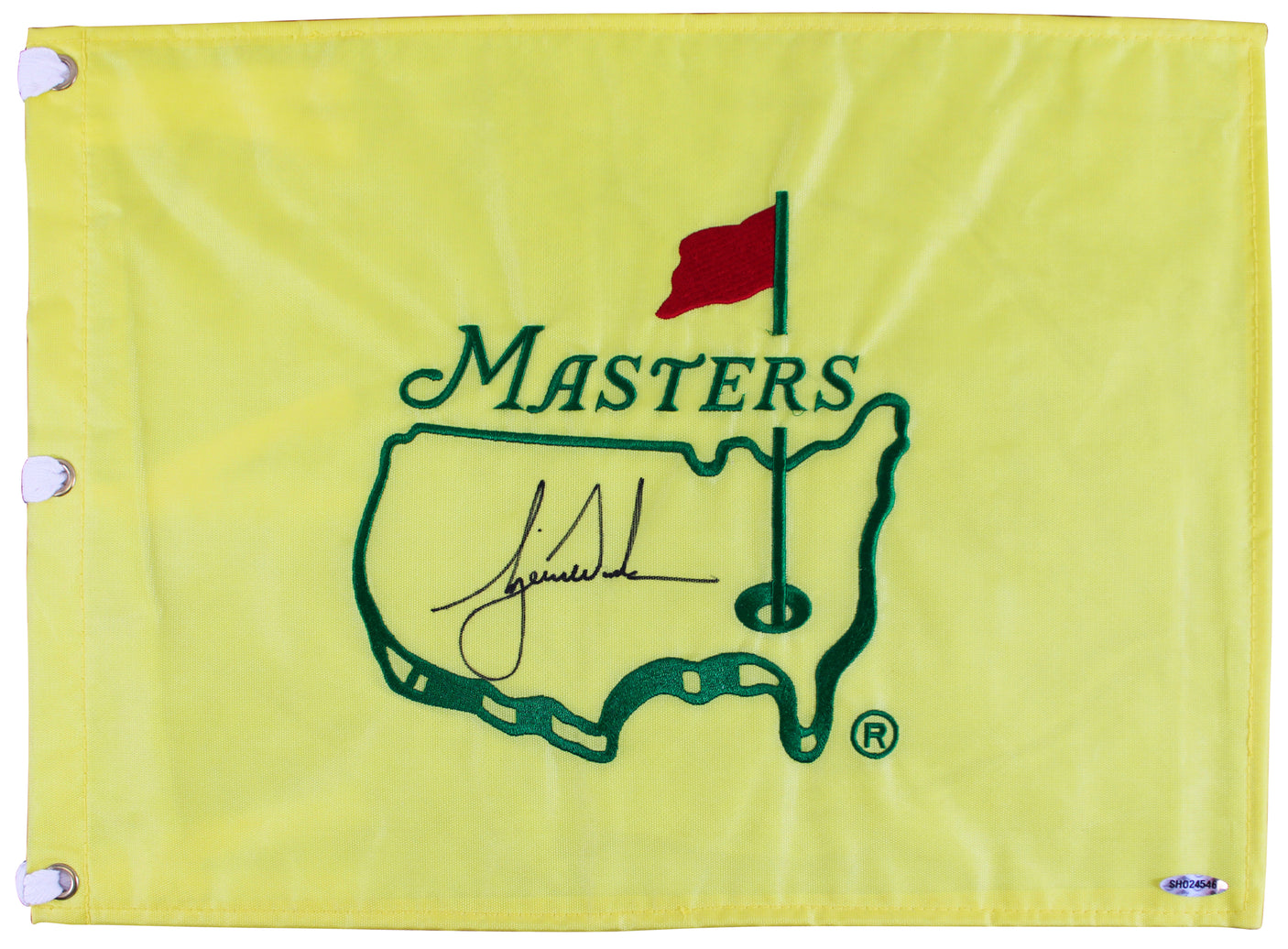 Tiger Woods Authentic Signed Masters Pin Flag Autographed UDA #SHO24546