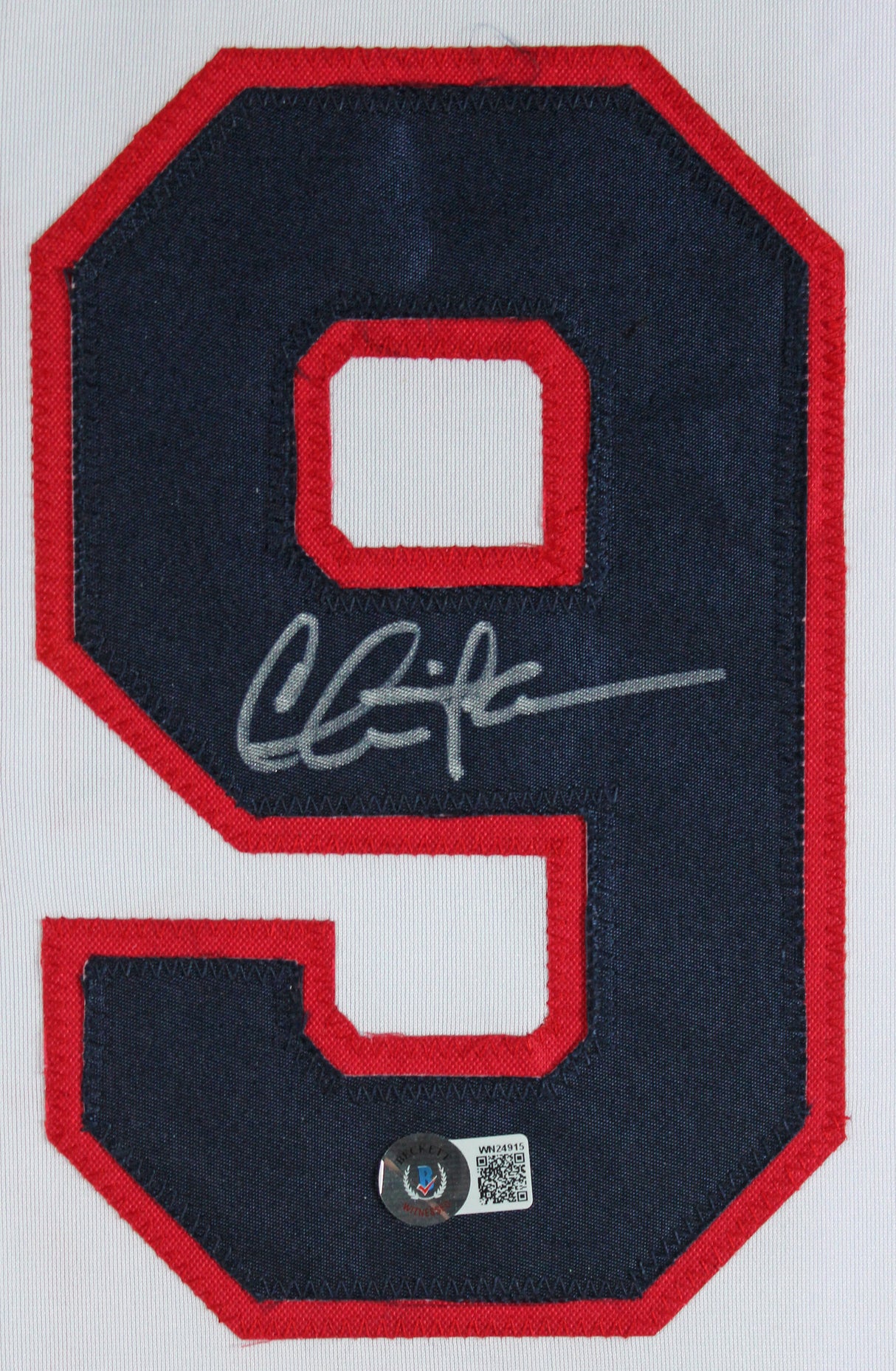 Charlie Sheen Major League Signed White Pro Style Framed Jersey BAS Wit #WN24915