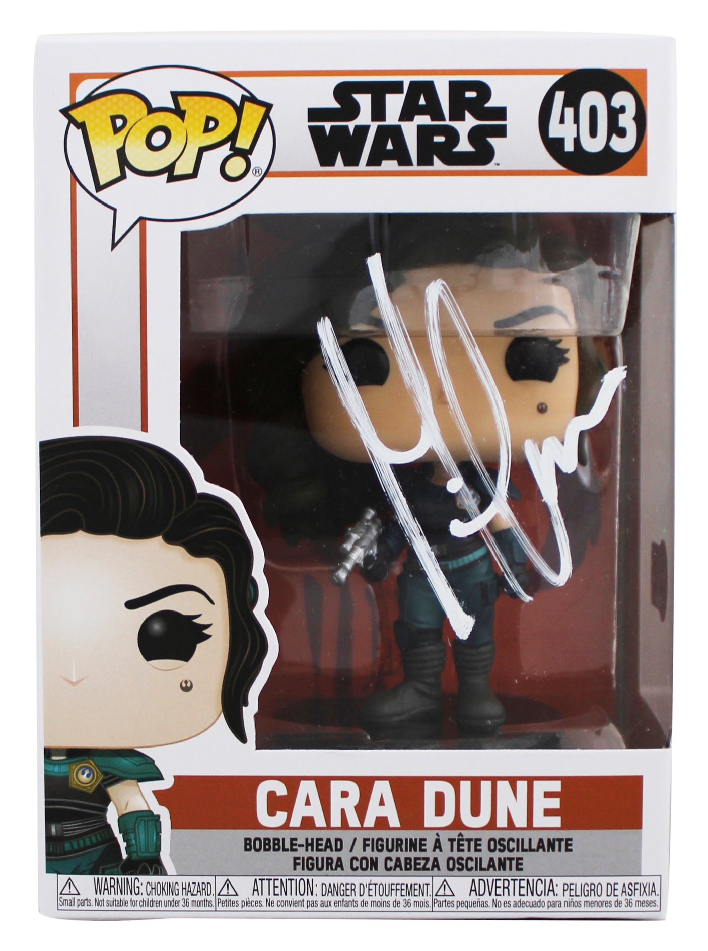 Gina Carano Star Wars Signed Cara Dune #403 Funko Pop Vinyl Figure BAS #BN76493