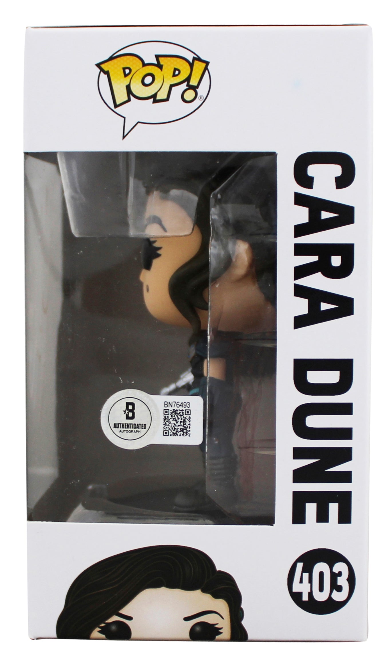 Gina Carano Star Wars Signed Cara Dune #403 Funko Pop Vinyl Figure BAS #BN76493