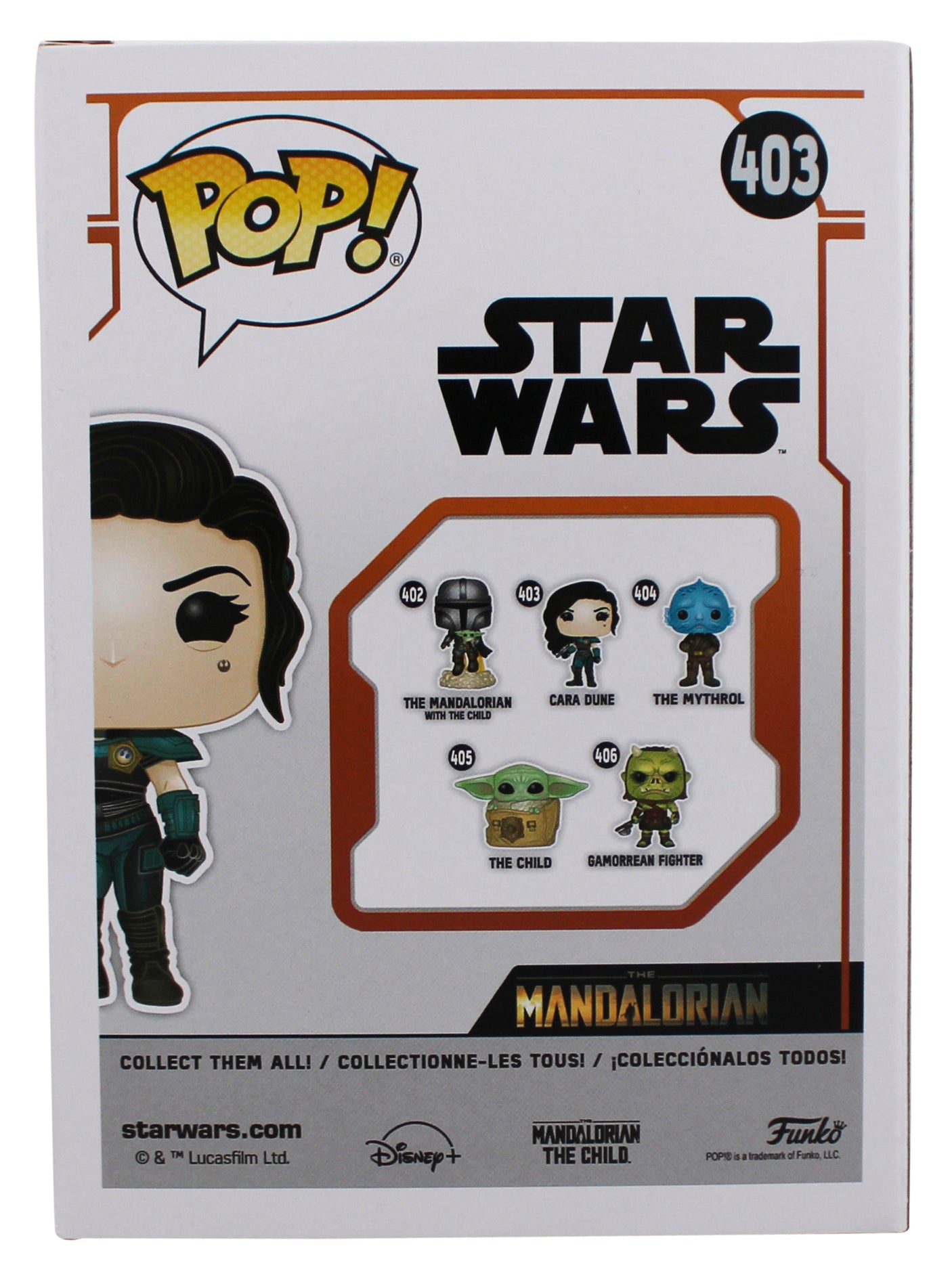 Gina Carano Star Wars Signed Cara Dune #403 Funko Pop Vinyl Figure BAS #BN76493