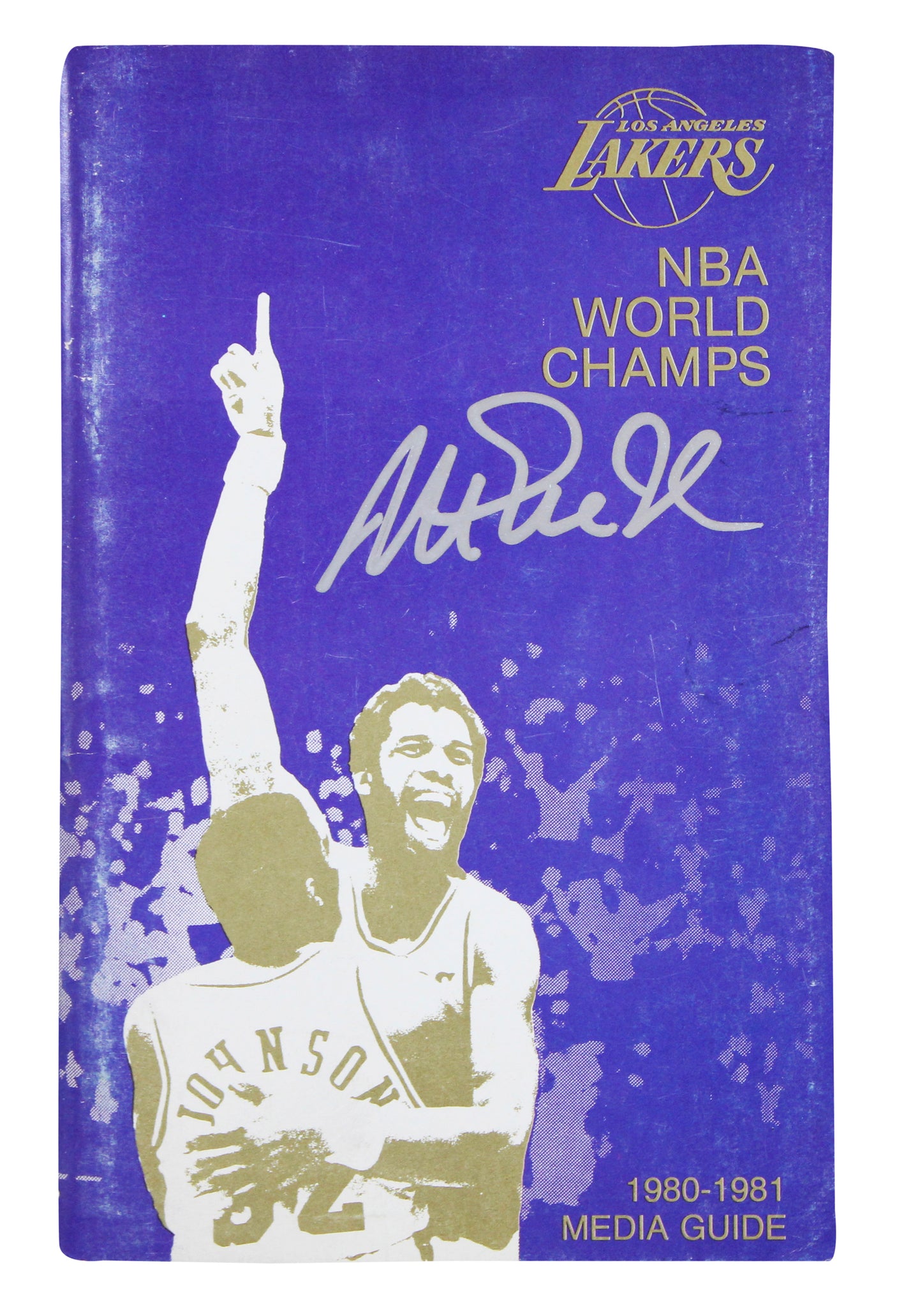 Lakers Magic Johnson Signed 1980-1981 Media Guide BAS Witnessed #3W387380