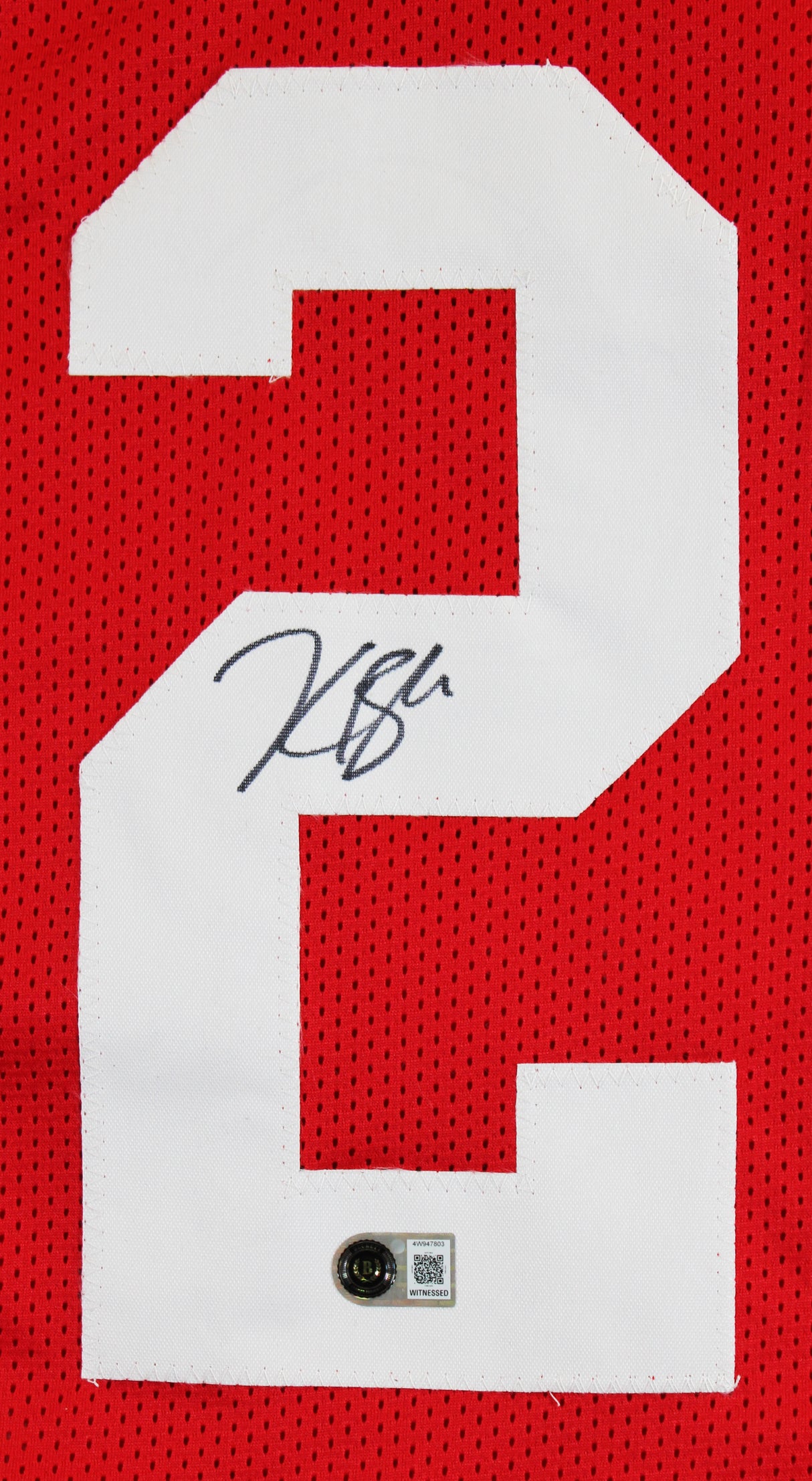 Kaelon Black Authentic Signed Red Pro Style Jersey Autographed BAS Witnessed