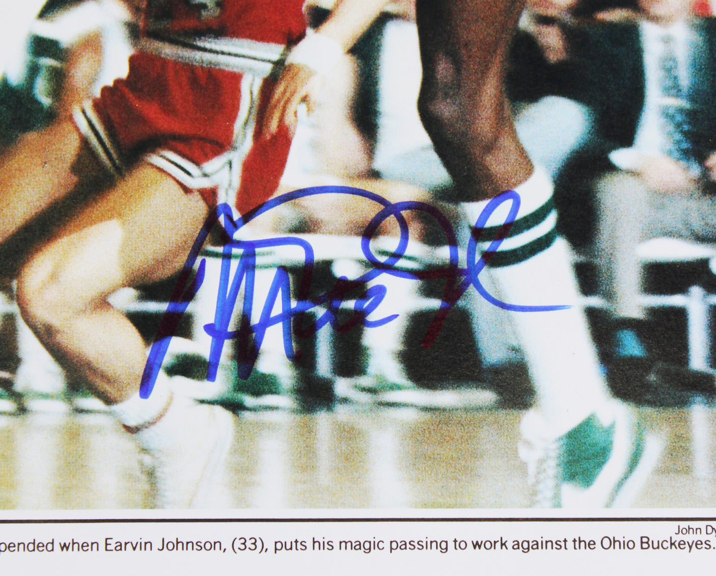 Lakers Magic Johnson 2x Signed 1978 Michigan State Yearbook BAS Wit #3W326954