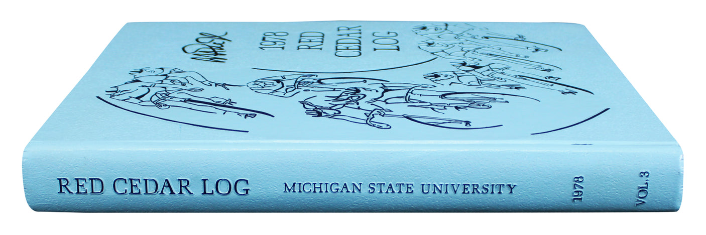 Lakers Magic Johnson 2x Signed 1978 Michigan State Yearbook BAS Wit #3W326954