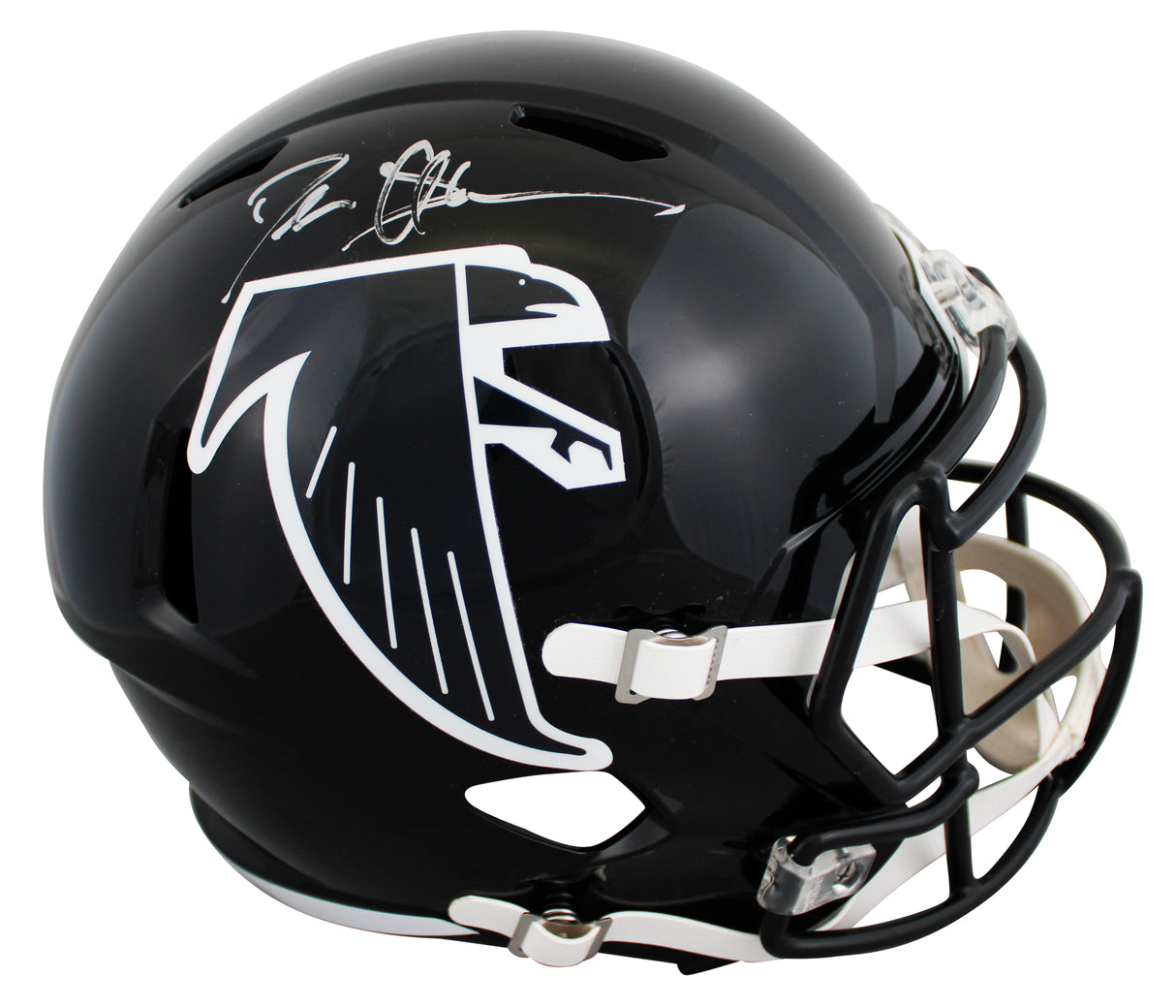 Falcons Deion Sanders Signed 1990-02 TB F/S Speed Rep Helmet BAS Wit #3W155856