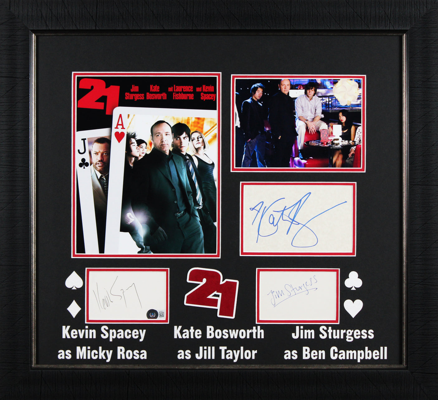 21 (3) Spacey, Sturgess & Bosworth Authentic Signed Framed Display BAS #AD64017