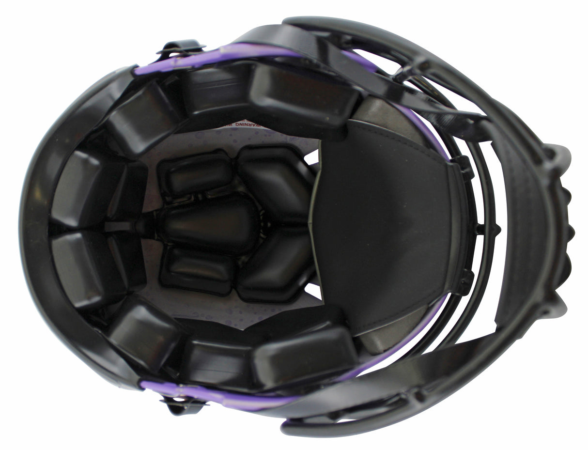 Adrian Peterson "All Damn Day" Signed Rave F/S Speed Proline Helmet W/ Case BAS