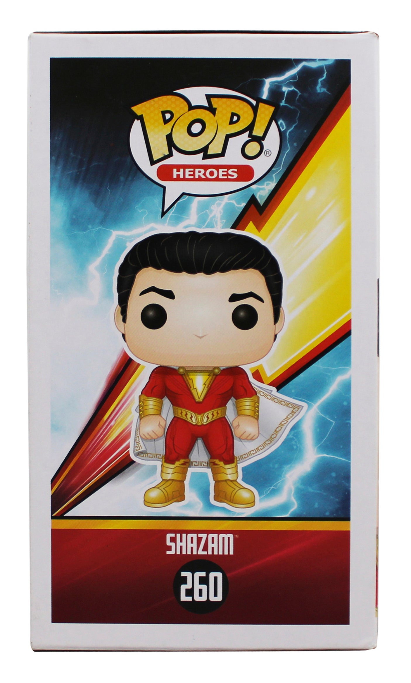Zachary Levi "Shazam!" Signed Shazam #260 Funko Pop Vinyl Figure JSA #AZ80436