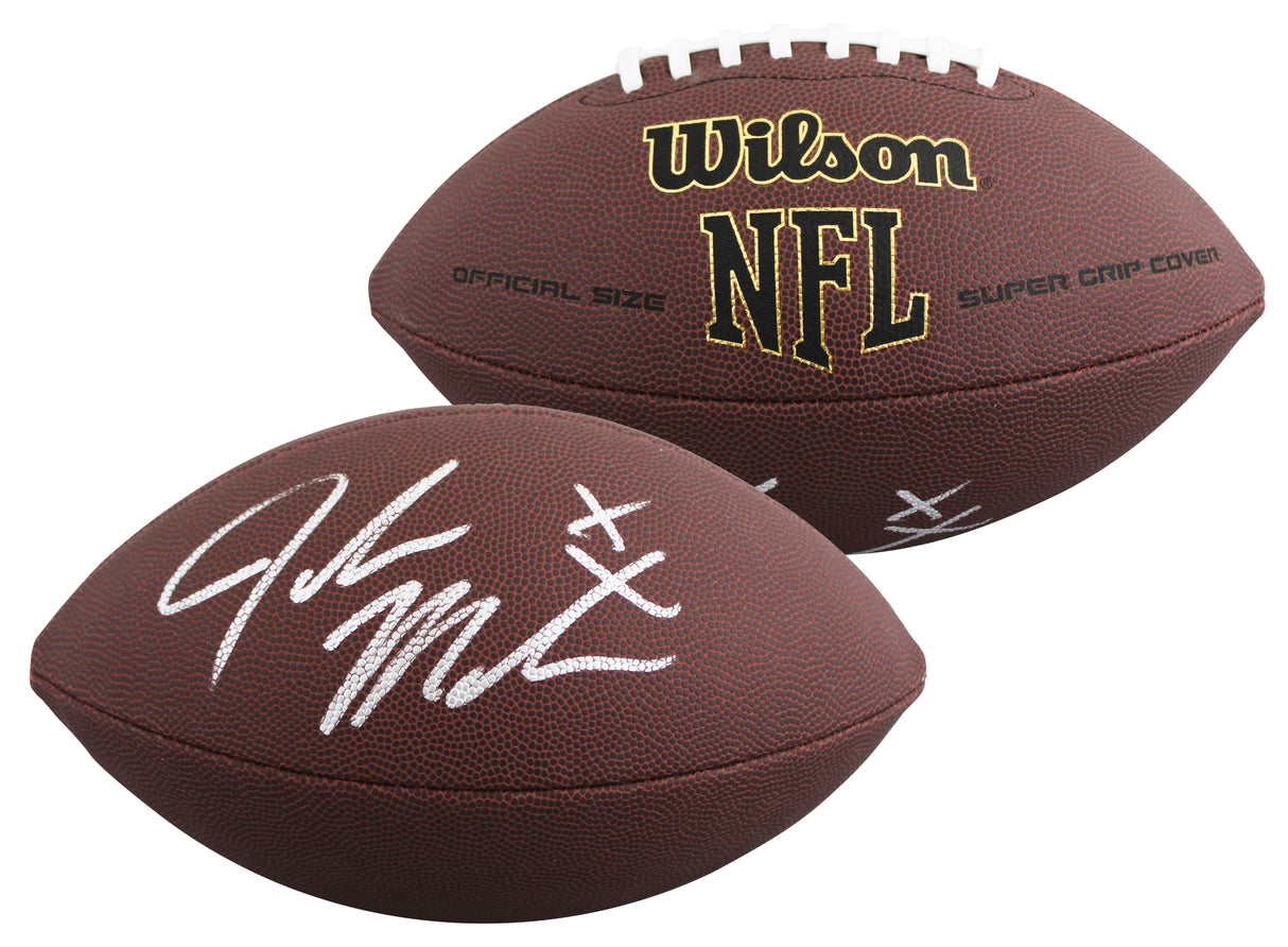 Oklahoma John Mateer Authentic Signed Wilson Super Grip Football BAS Witnessed