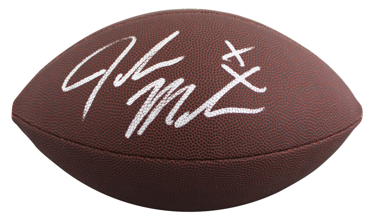 Oklahoma John Mateer Signed Wilson Super Grip Football W/ Case BAS Witnessed
