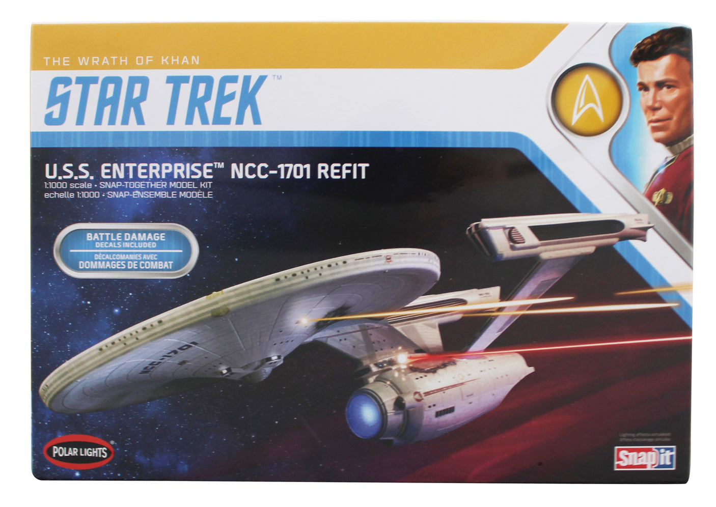 2020 Polar Lights Star Trek U.S.S. Enterprise NCC-1701 Refit 1:1000 Scale Model