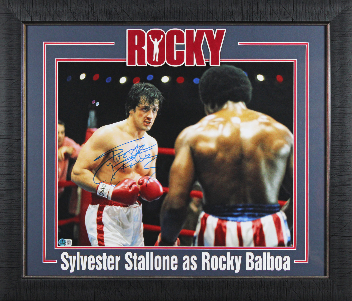 Sylvester Stallone Rocky Signed 16x20 Framed Horizontal Boxing Photo BAS 2