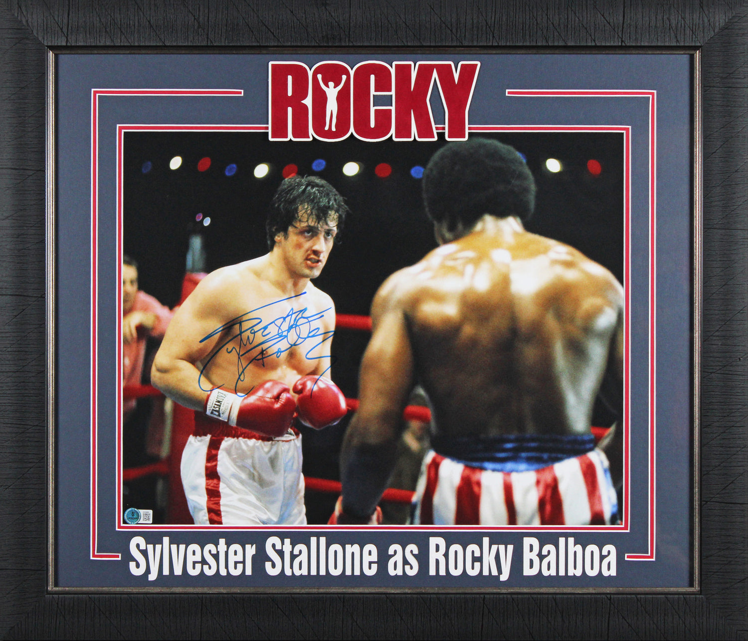 Sylvester Stallone Rocky Signed 16x20 Framed Horizontal Boxing Photo BAS 2