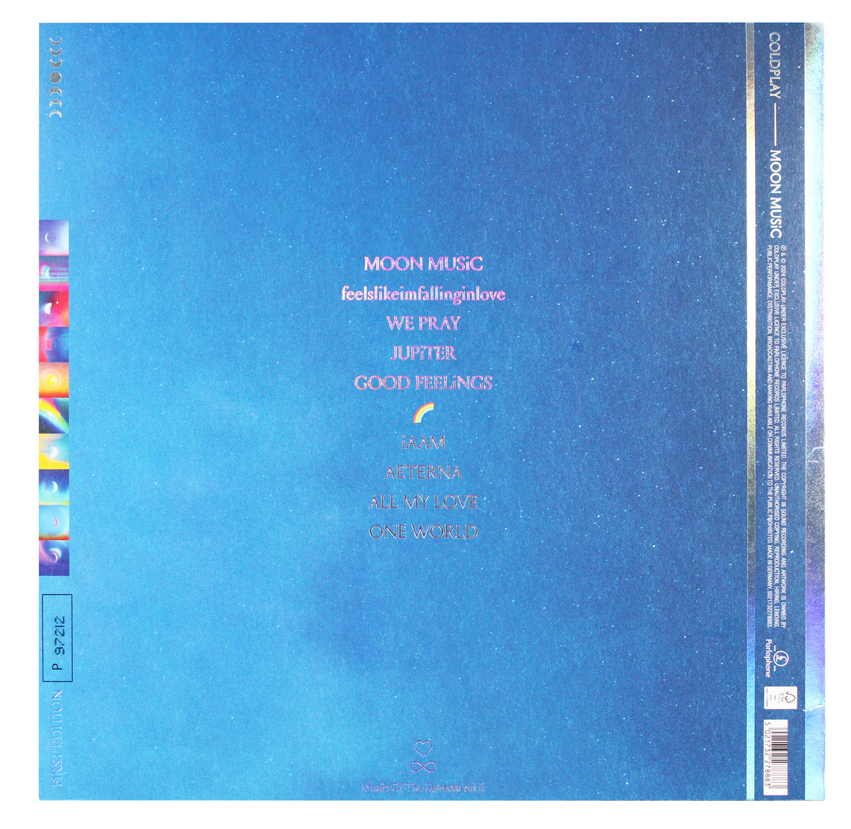 Coldplay Martin, Berryman +2 Signed Moon Music Album Flat w/ Album JSA #CB59756