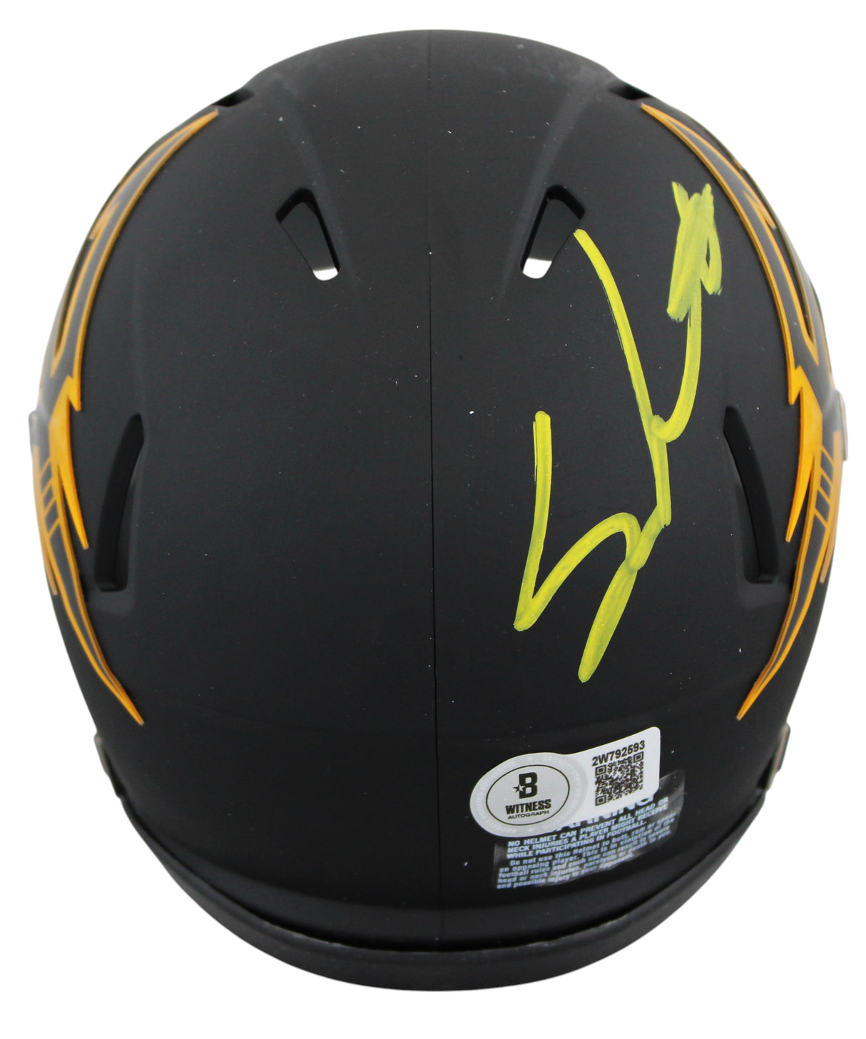 ASU Sam Leavitt & Jordyn Tyson Signed Black Speed Mini Helmet W/ Case BAS Wit