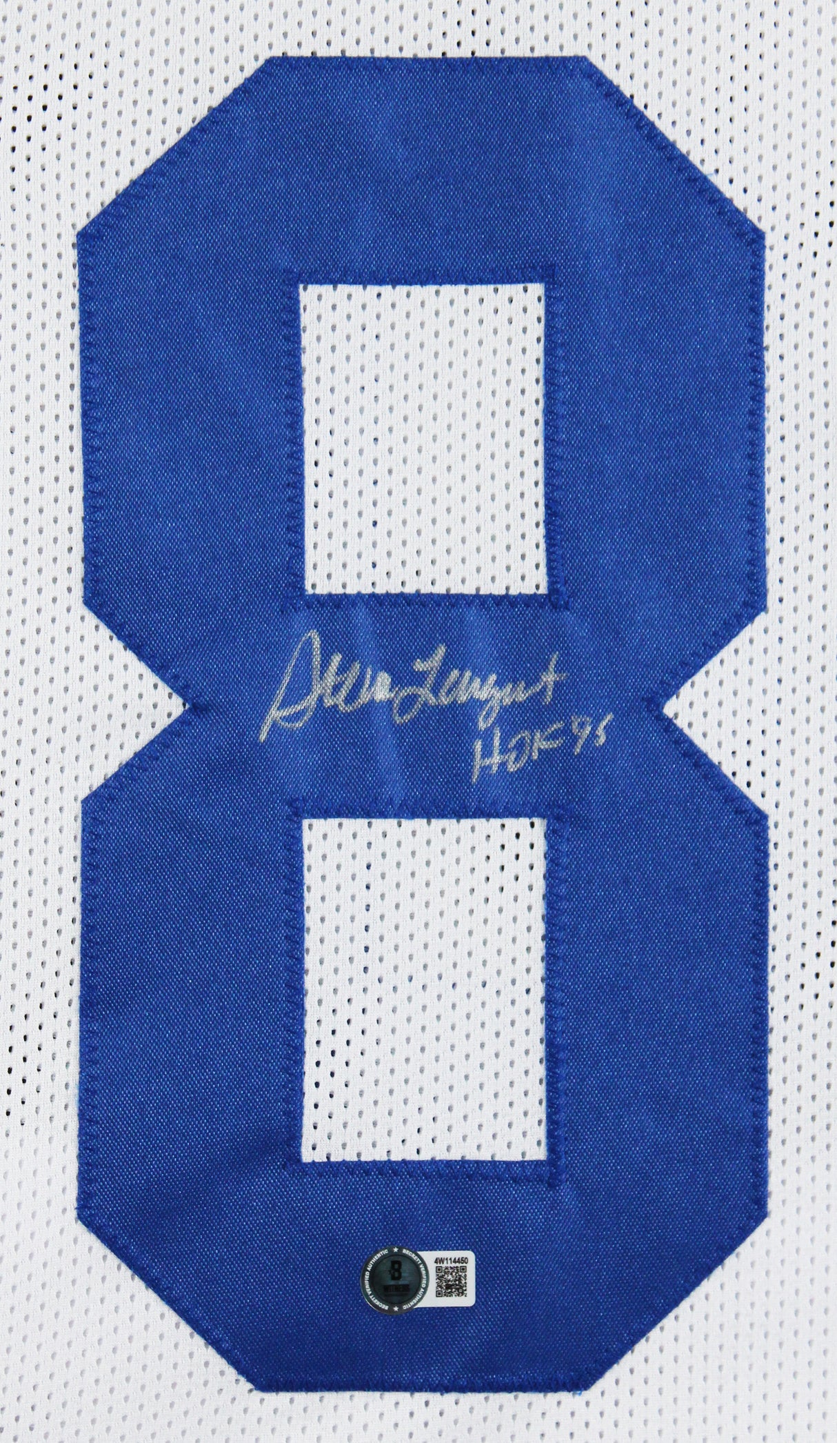 Steve Largent "HOF 95" Signed White Pro Style Framed Jersey BAS Witnessed
