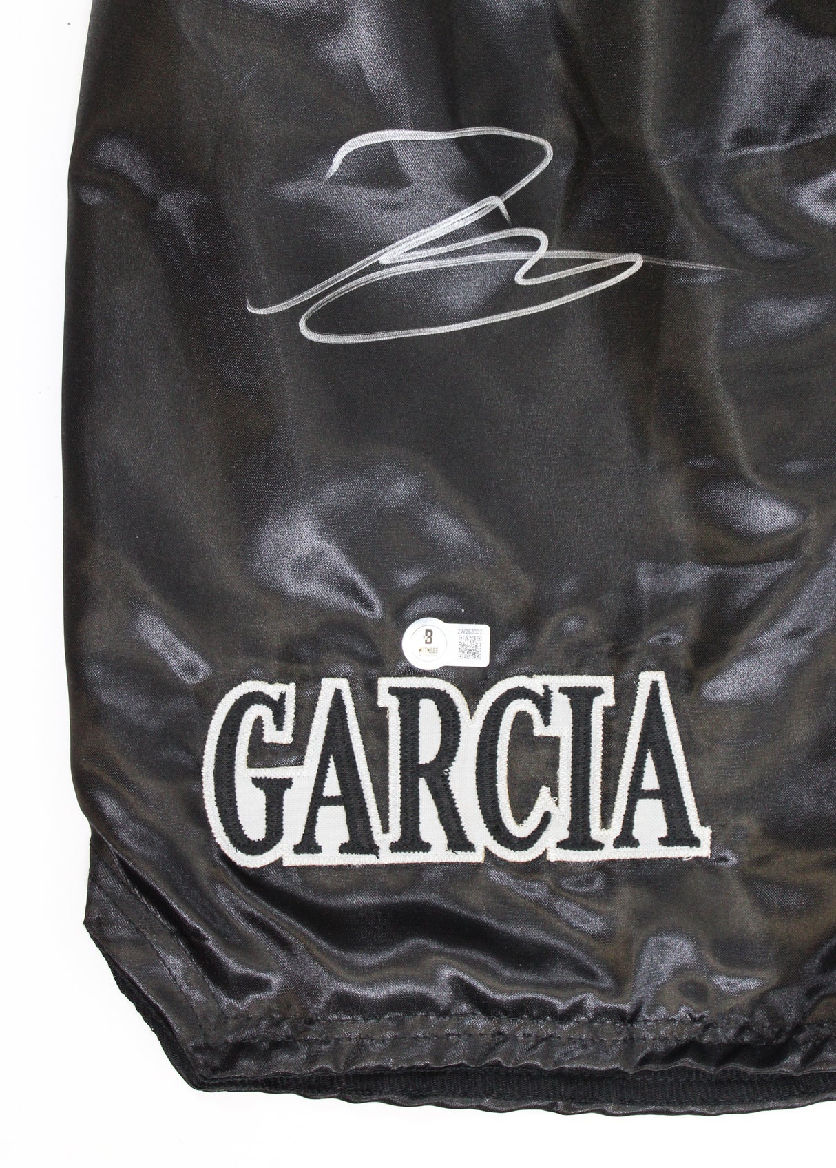 Ryan Garcia Authentic Signed Black King Boxing Trunks BAS Witnessed #2W263322