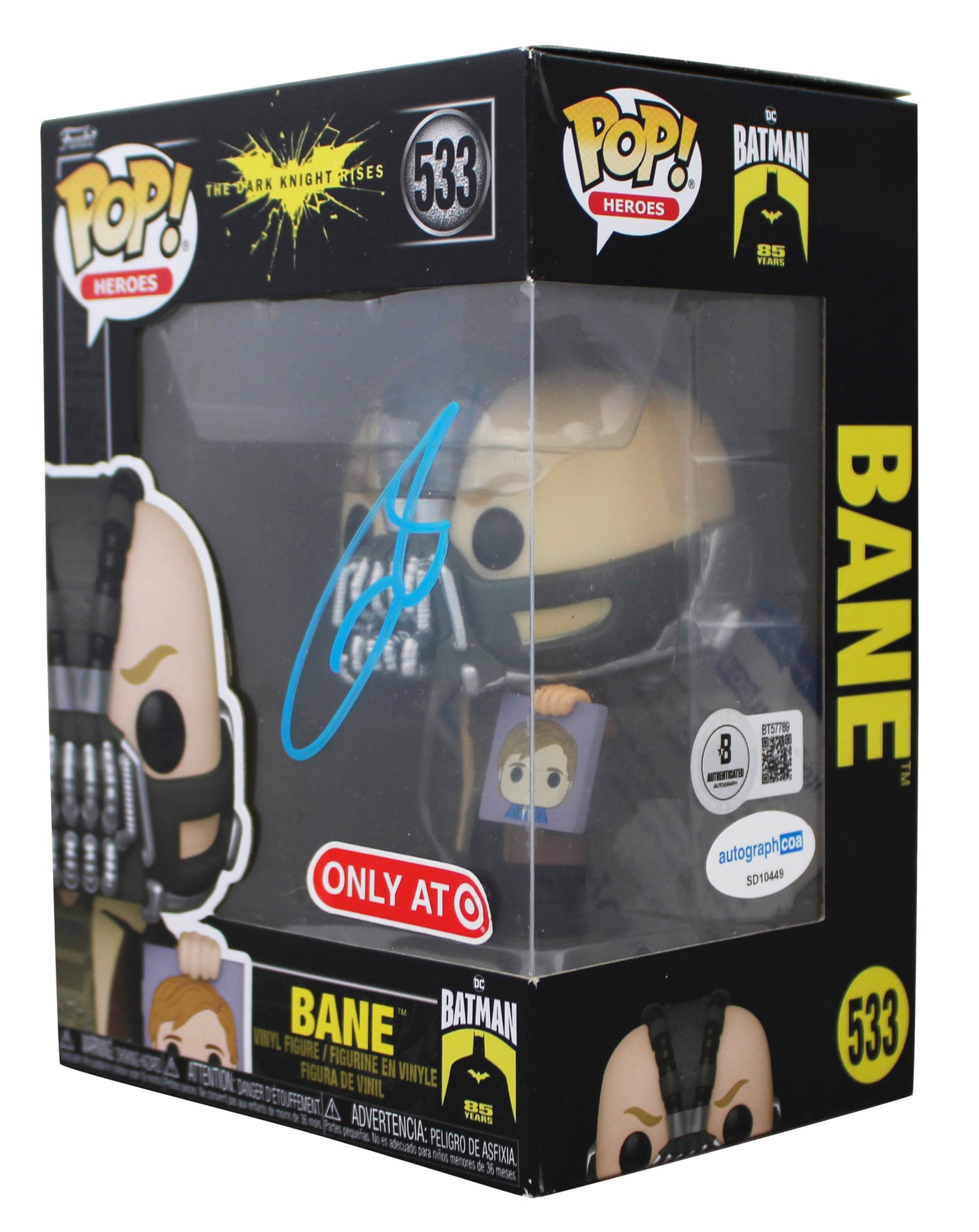 Tom Hardy Batman The Dark Knight Rises Signed #533 Funko Pop Figure BAS #BT57789