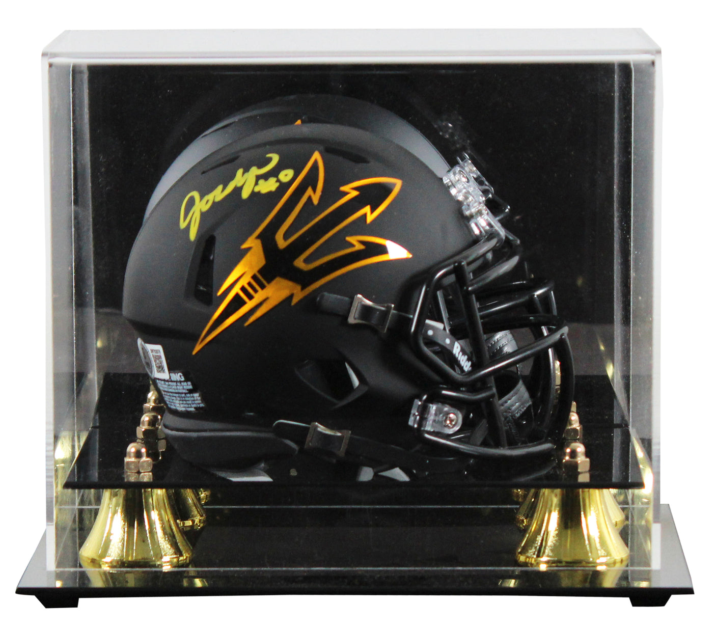 Arizona State Jordyn Tyson Signed Black Speed Mini Helmet W/ Case BAS Witnessed