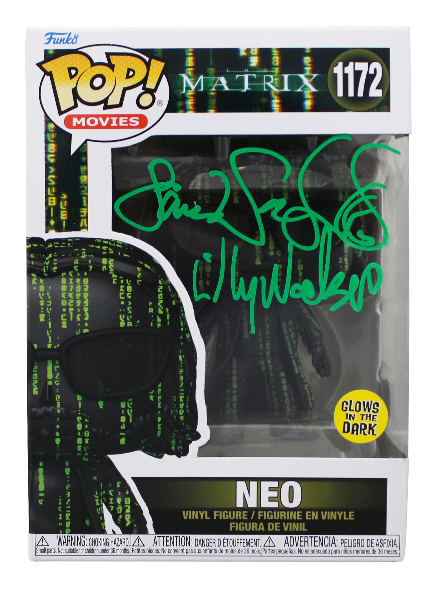 Lilly & Lana Wachowski The Matrix Signed Neo #1172 Funko Pop Figure BAS #BT57795