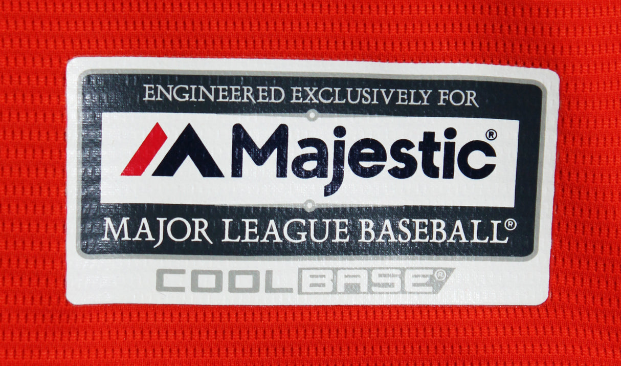 Astros George Springer Signed Orange Majestic Cool Base Jersey JSA #WPP009554