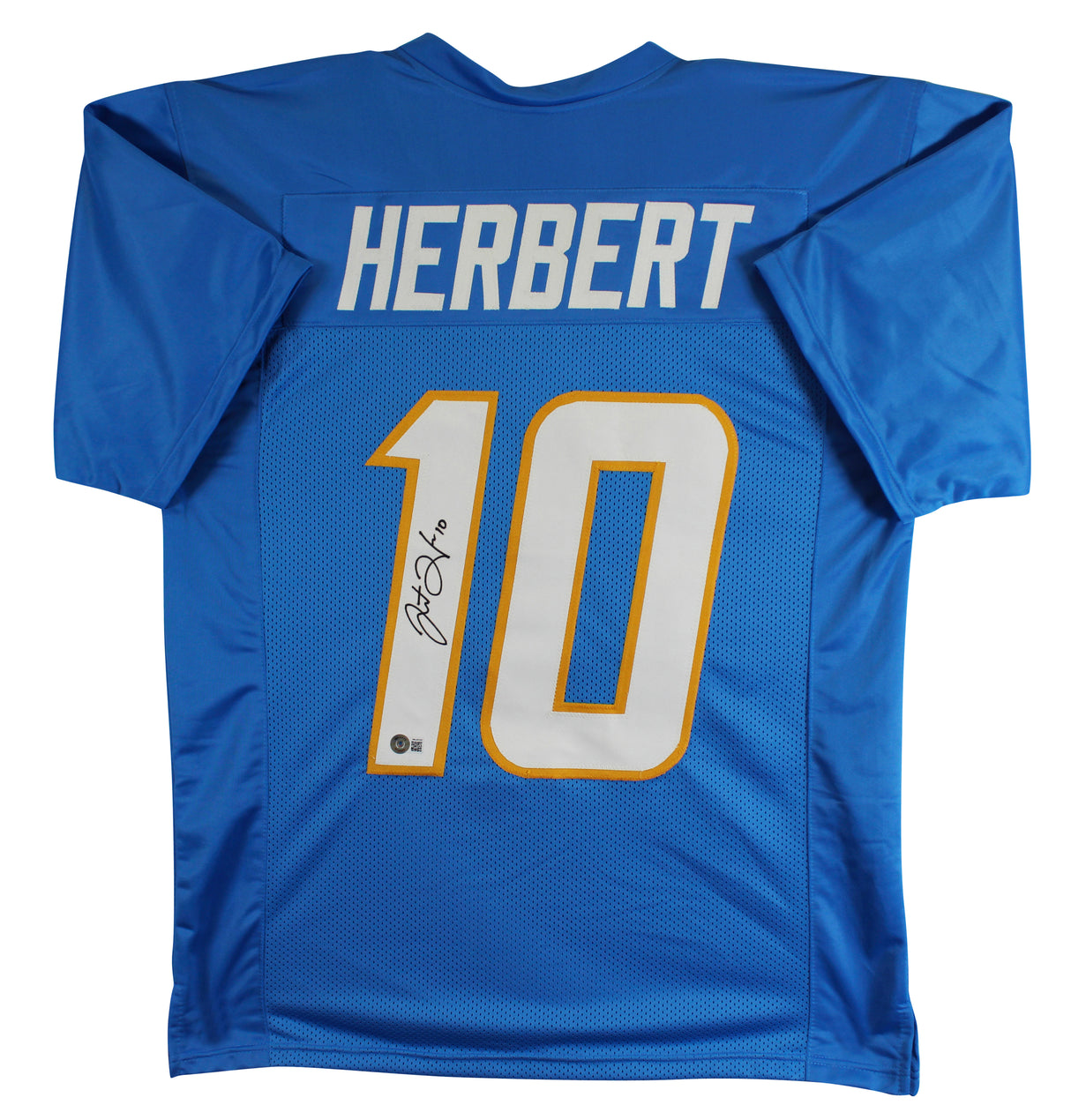 Justin Herbert Authentic Signed Powder Blue Pro Style Jersey BAS Wit #WL44100
