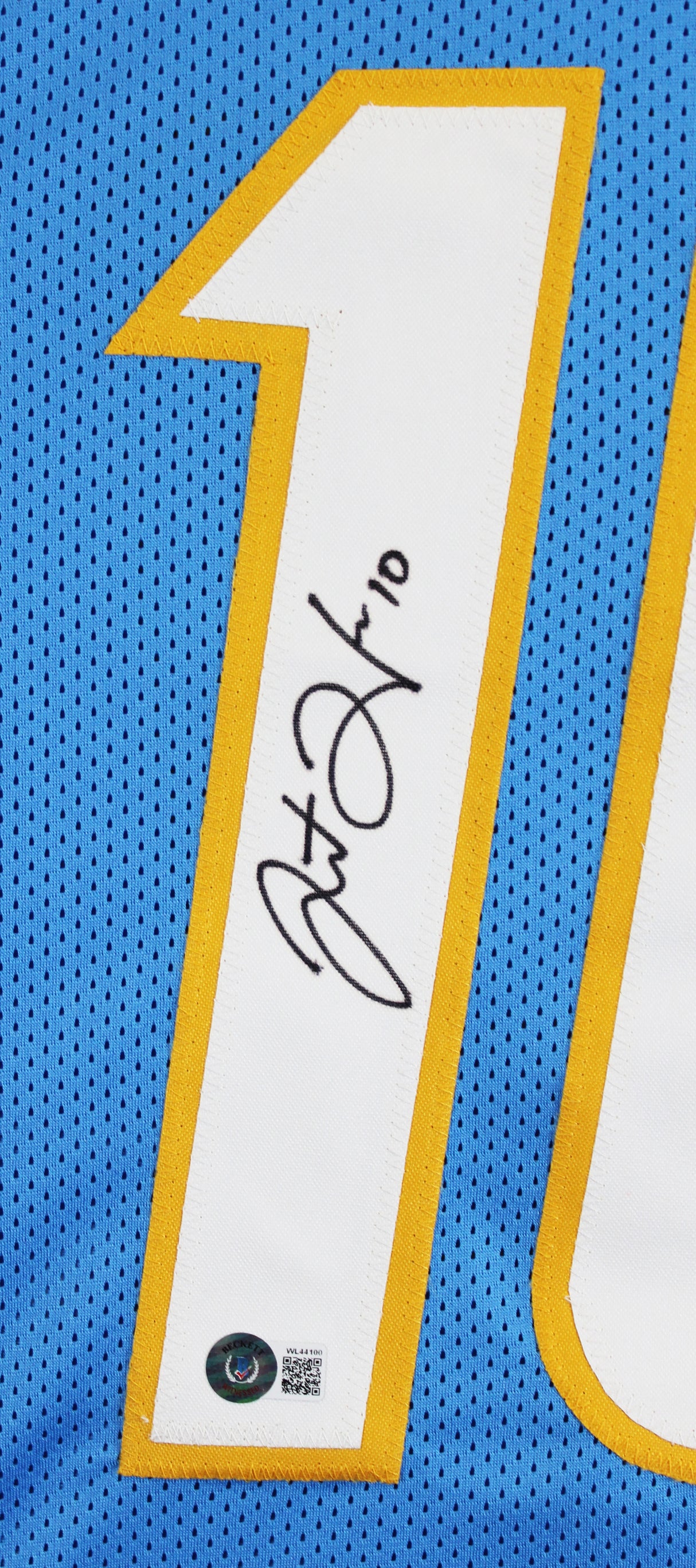 Justin Herbert Authentic Signed Powder Blue Pro Style Jersey BAS Wit #WL44100
