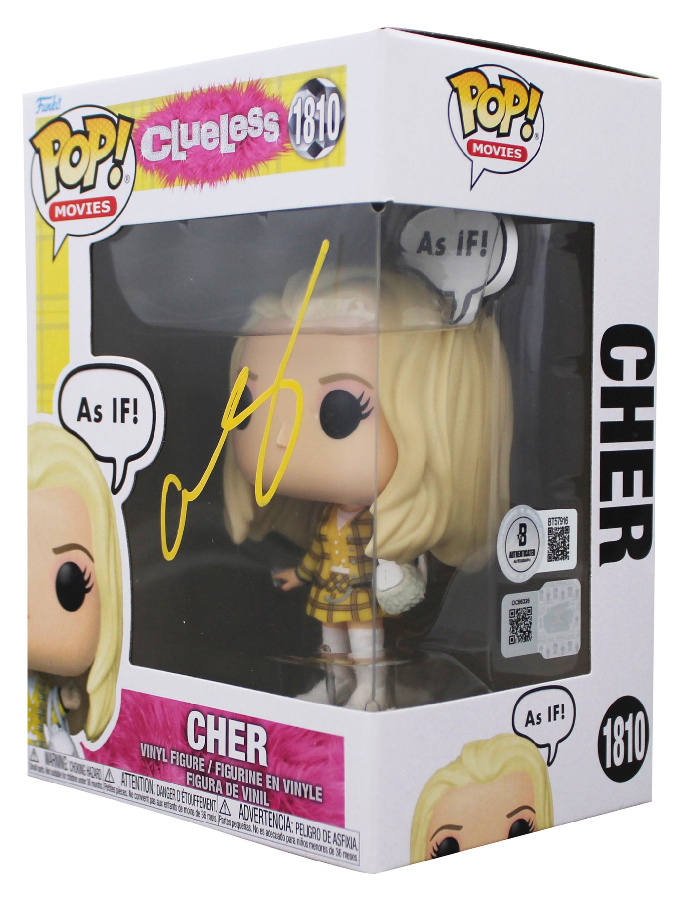 Alicia Silverstone Clueless Signed Cher #1810 Funko Pop Figure BAS #BT57916