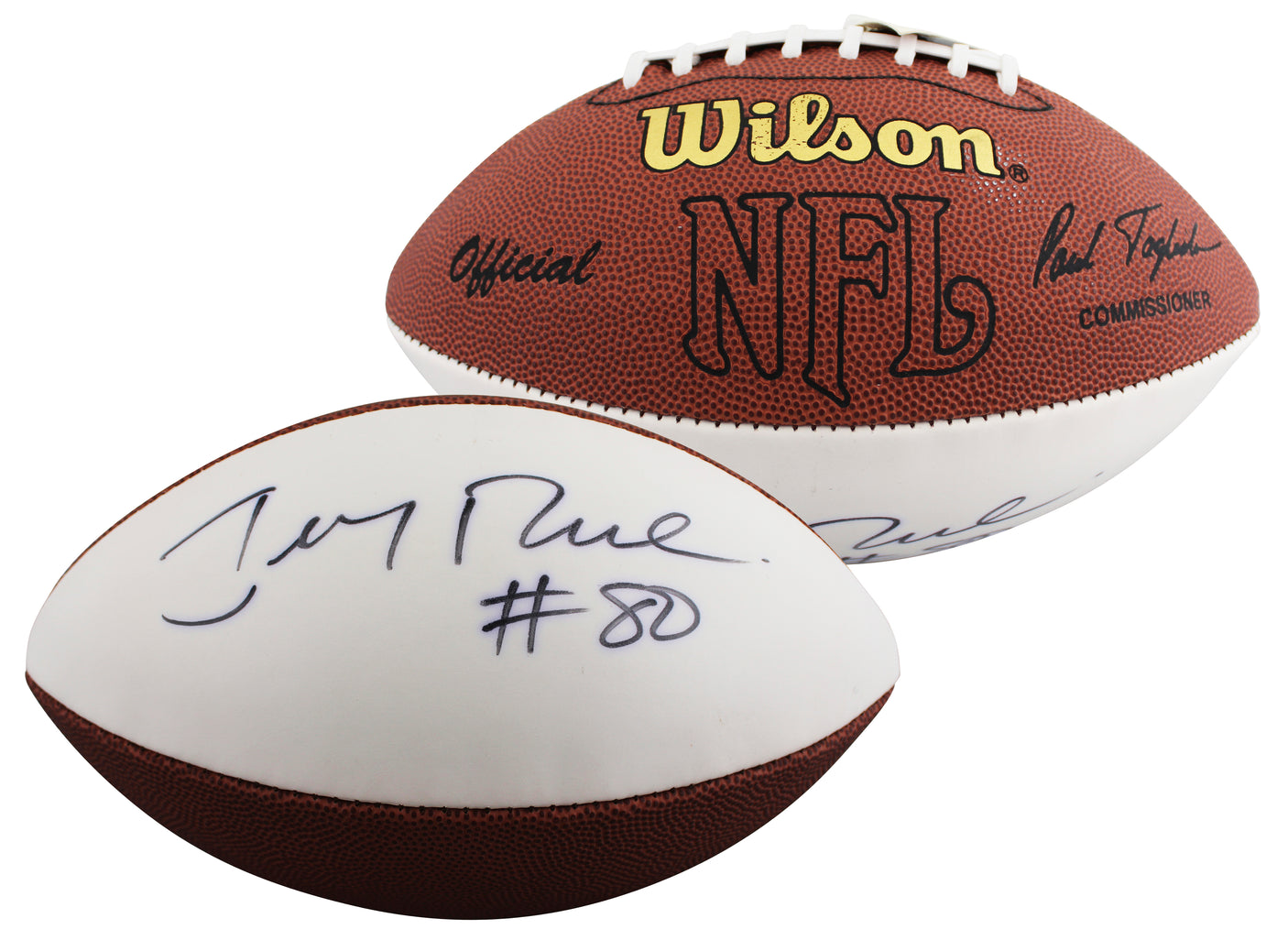 49ers Jerry Rice Signed Wilson Official White Panel Nfl Football BAS #BV70233