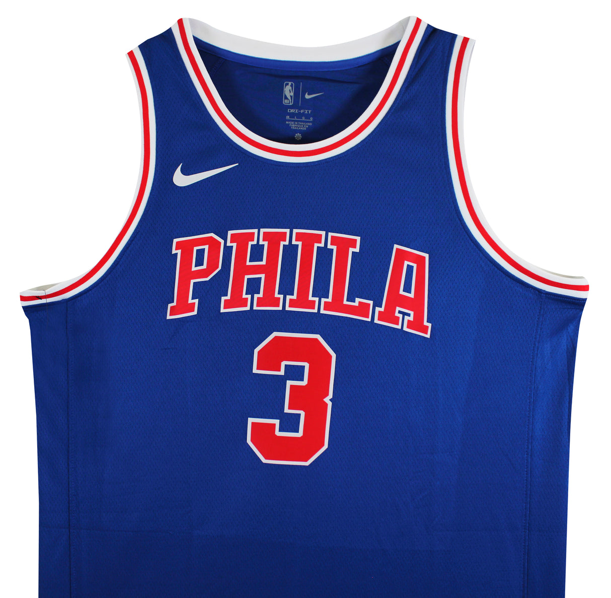 76ers Allen Iverson Signed Blue Nike Jordan Swingman Jersey JSA #CH57139