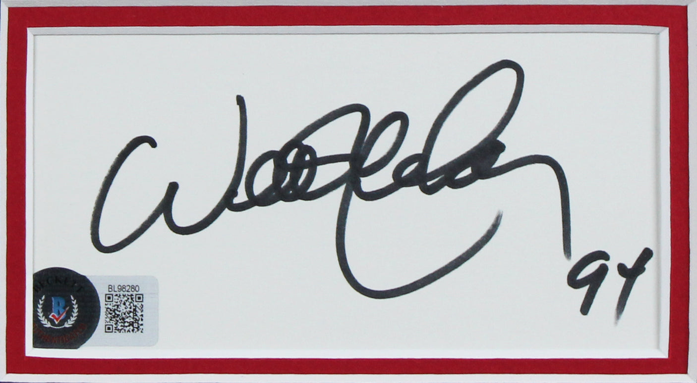 Willie Nelson Authentic Signed 3x5 Index Card Framed Display BAS #BL98280