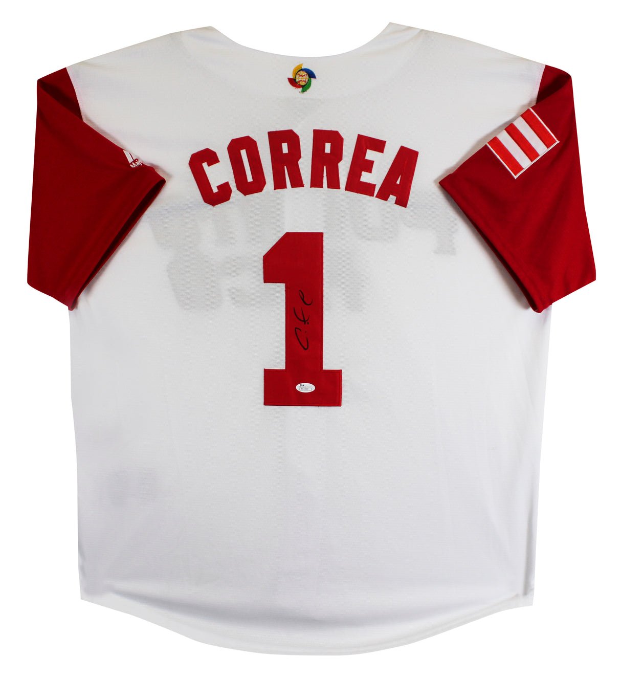 Carlos Correa Signed White Majestic Puerto Rico 2017 WBC Jersey JSA #R61969