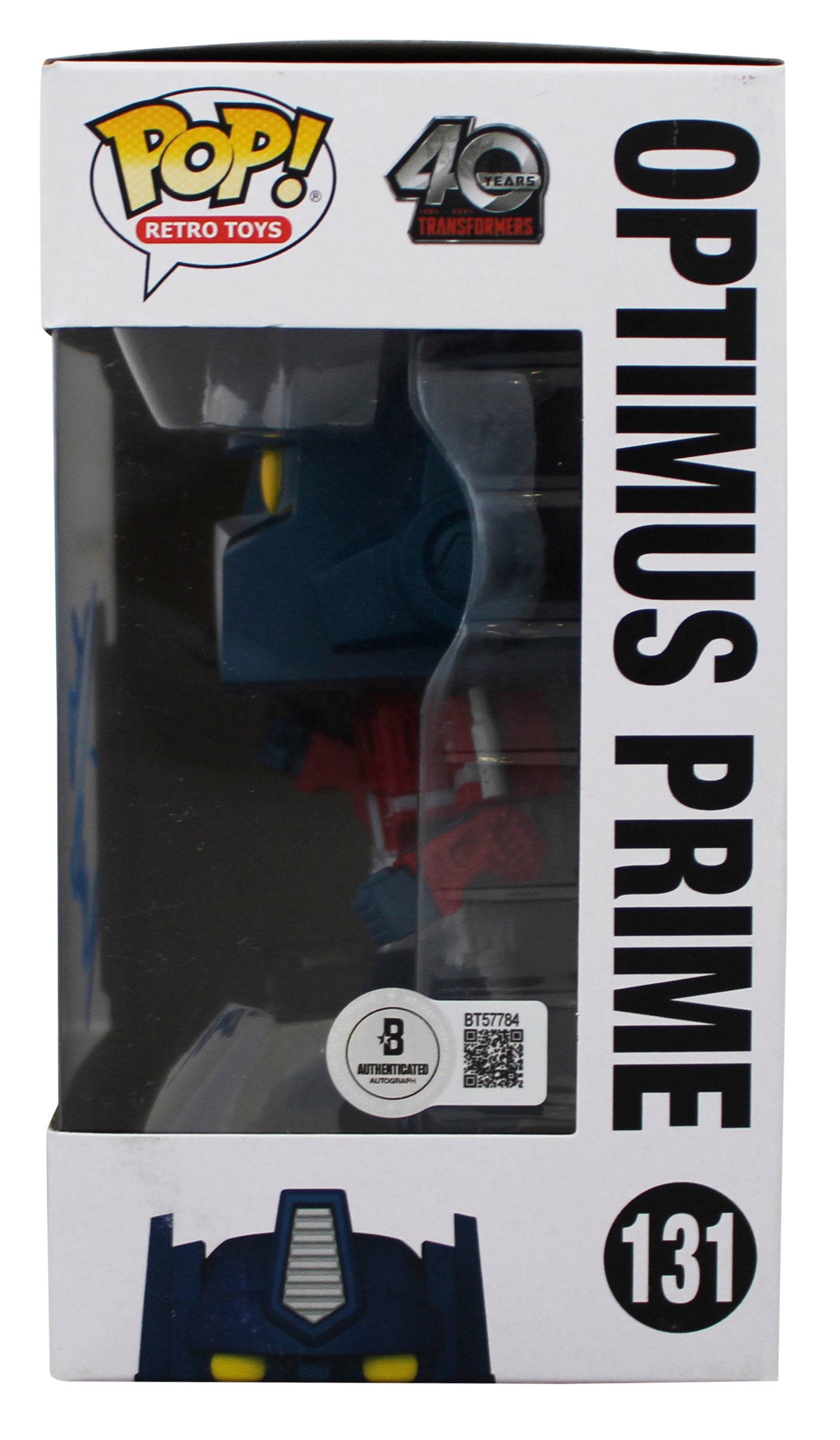 Michael Bay Transformers Signed Optimus Prime #131 Funko Pop Figure BAS #BT57784