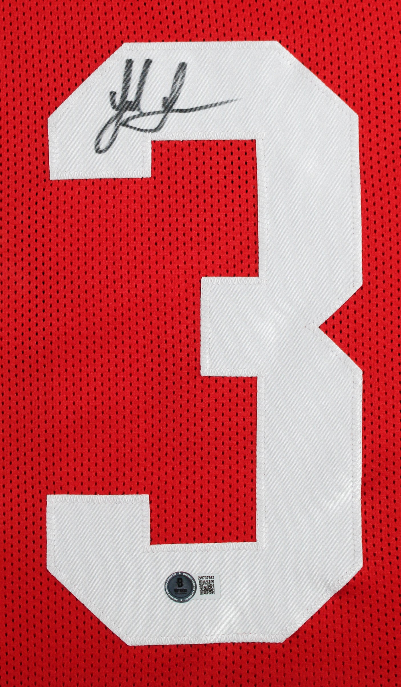 Ohio State Jack Sawyer Authentic Signed Red Pro Style Framed Jersey BAS Witness