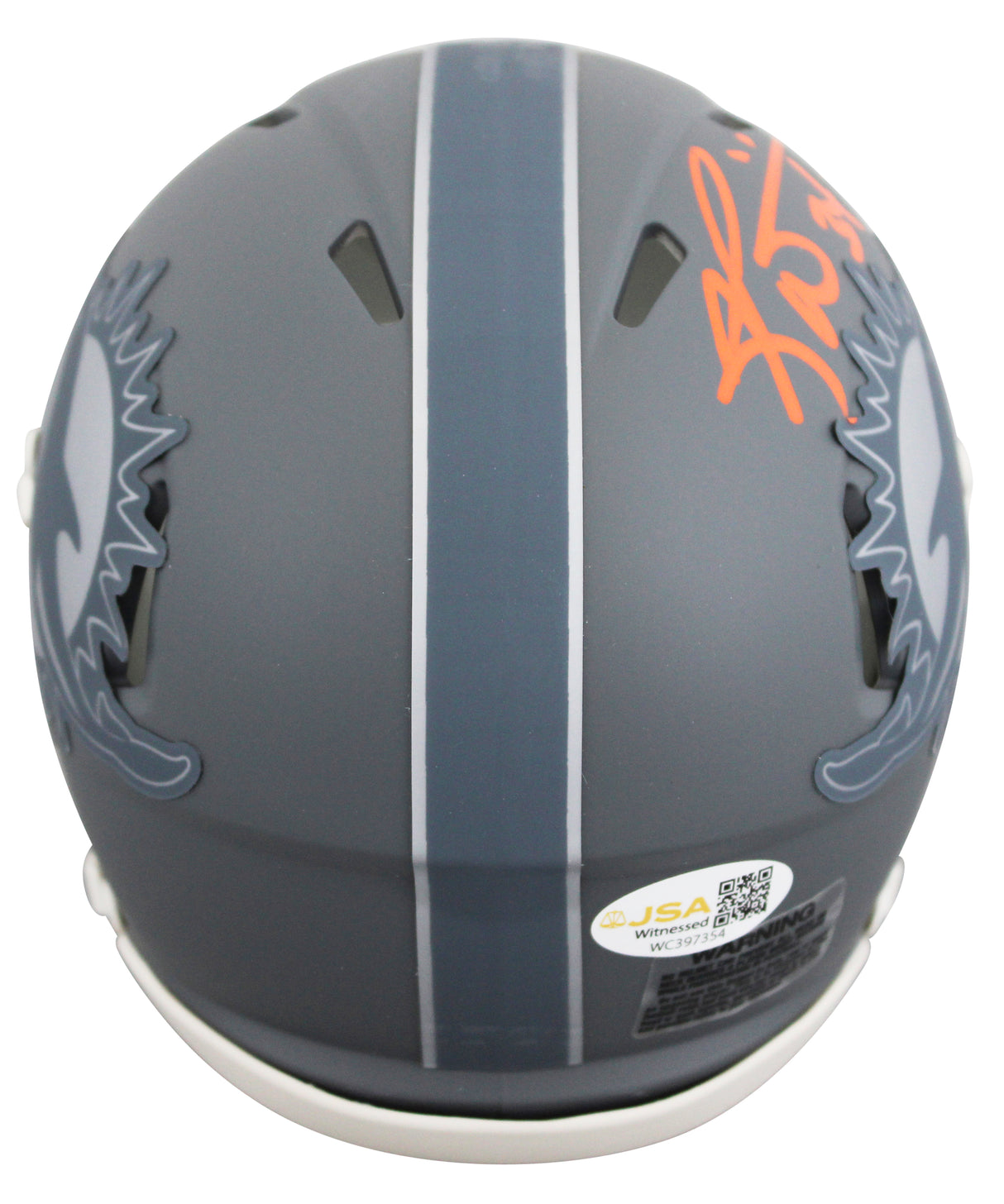 Dolphins Ricky Williams Authentic Signed Slate Speed Mini Helmet JSA Witness