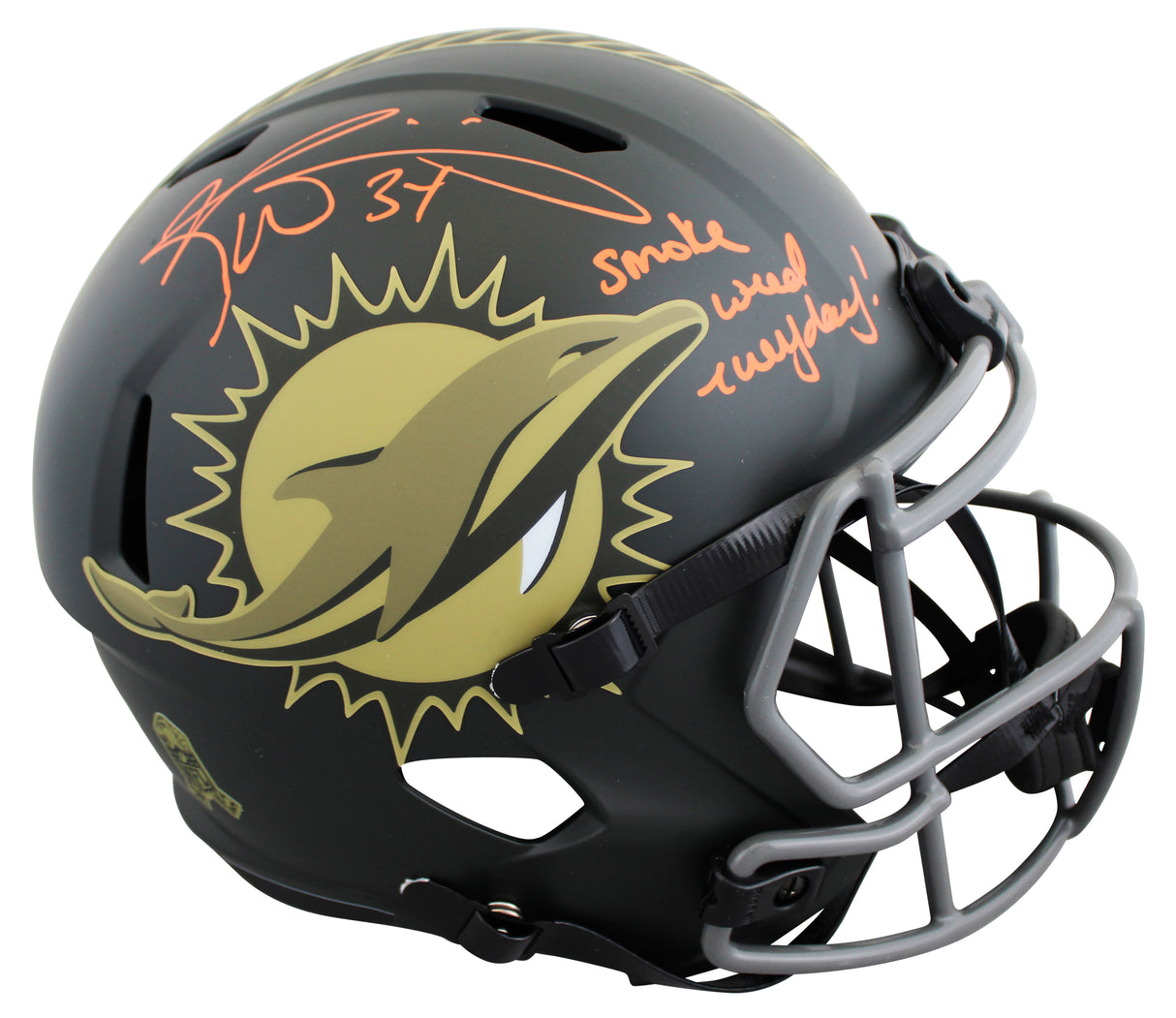 Dolphins Ricky Williams "SWE" Signed STS IV F/S Speed Rep Helmet W/ Case JSA Wit
