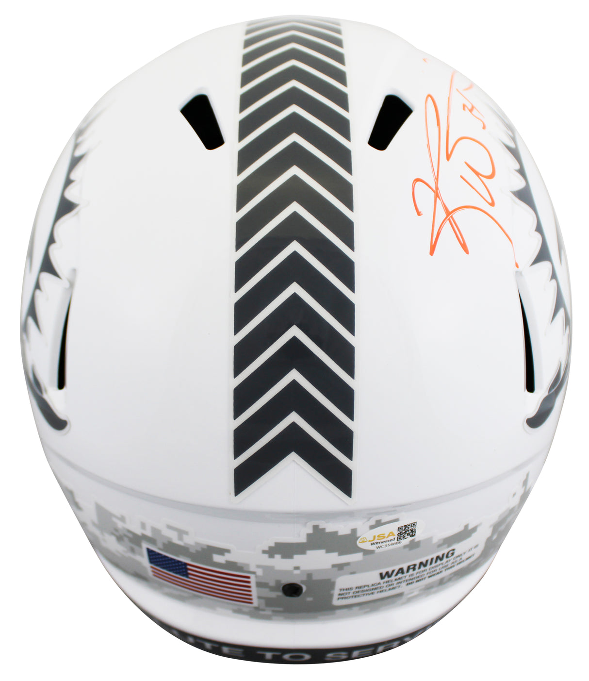 Dolphins Ricky Williams "SWE" Signed STS III Full Size Speed Rep Helmet JSA Wit