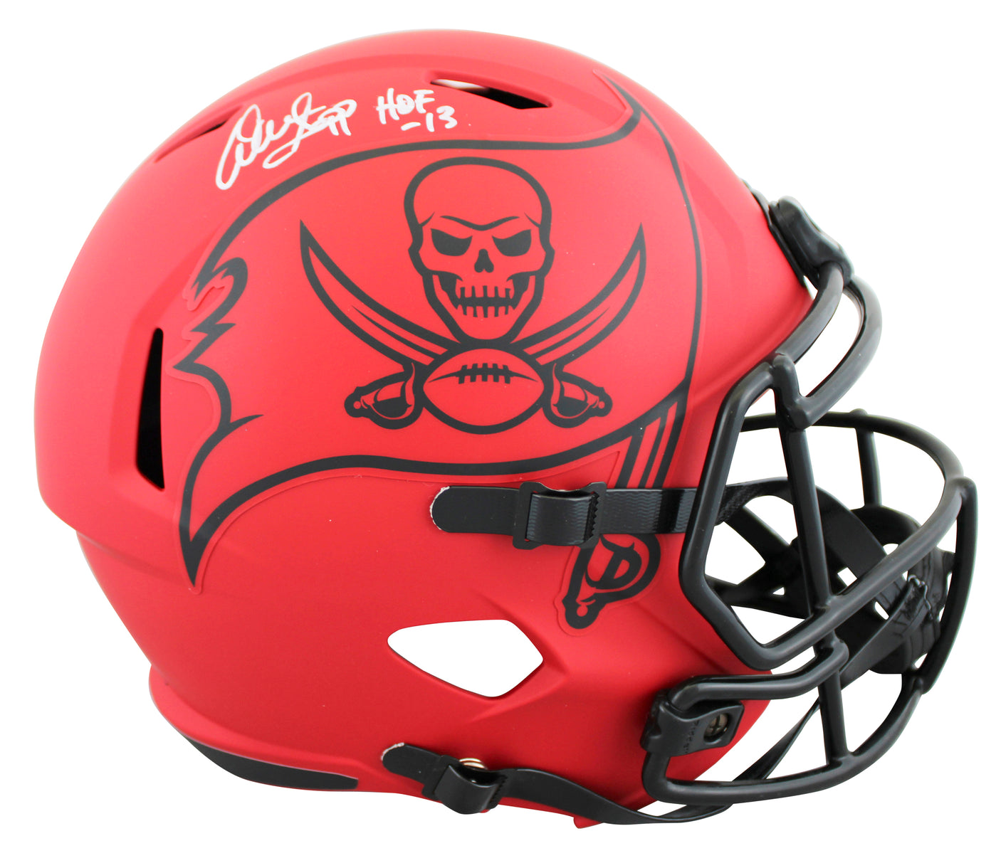 Bucs Warren Sapp "HOF 13" Signed Rave Full Size Speed Rep Helmet W/ Case BAS Wit