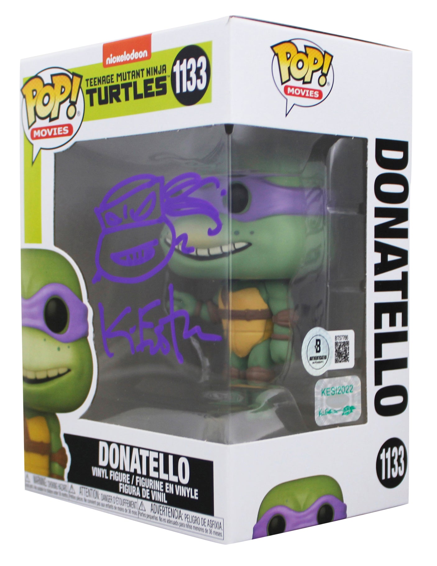 Kevin Eastman TMNT Signed Donatello #1133 Funko Pop Figure w Sketch BAS #BT57766