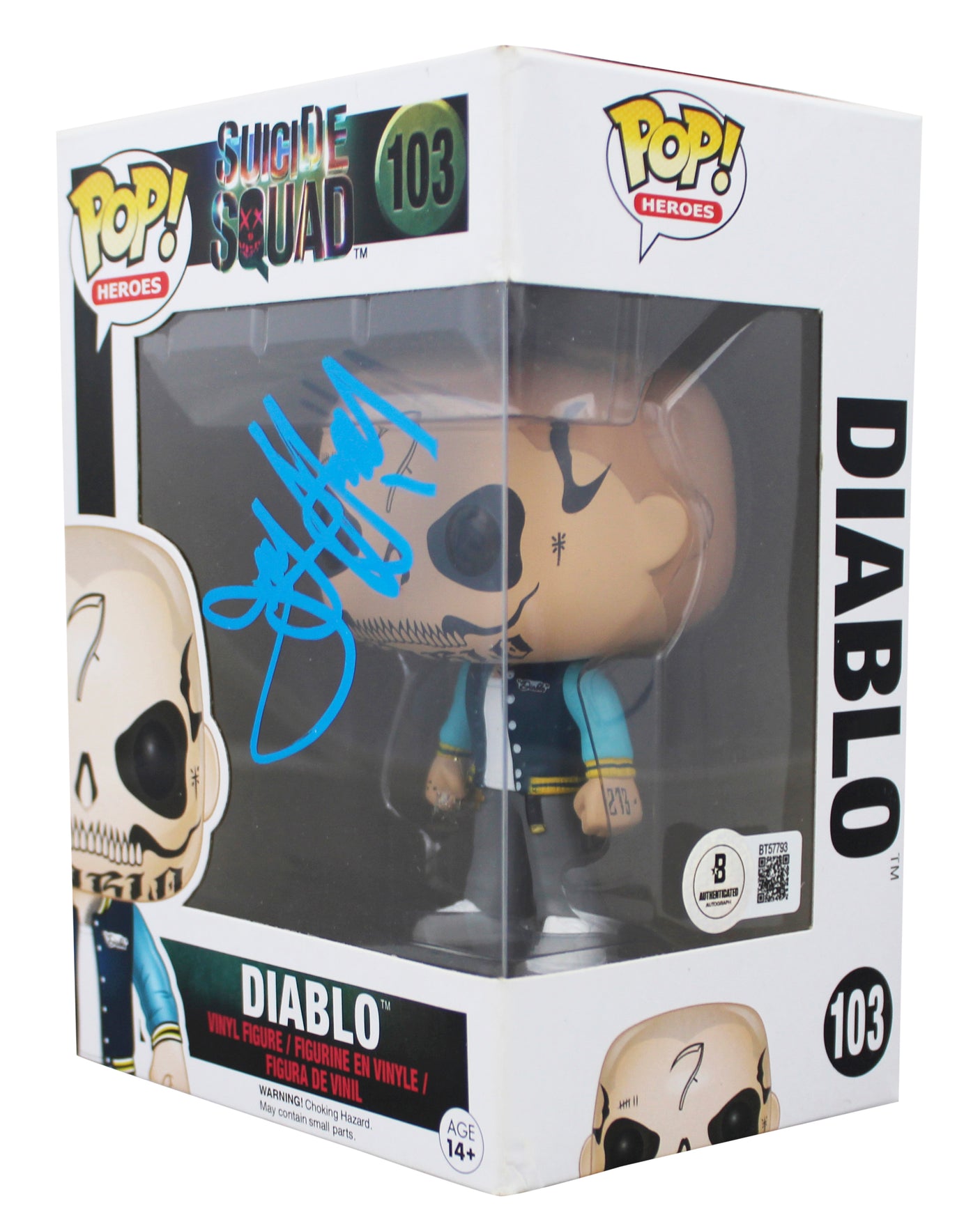 Jay Hernandez Suicide Squad Signed Diablo #103 Funko Pop Figure BAS #BT57793