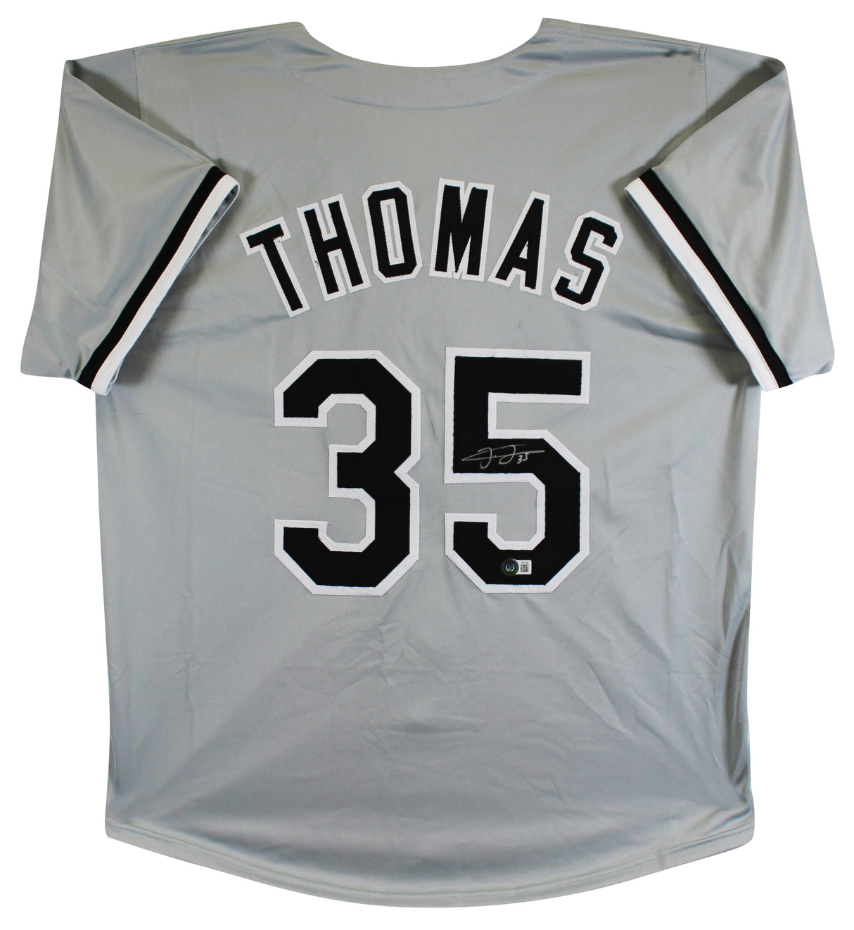 Frank Thomas Authentic Signed Grey Pro Style Jersey Autographed BAS Witnessed 2