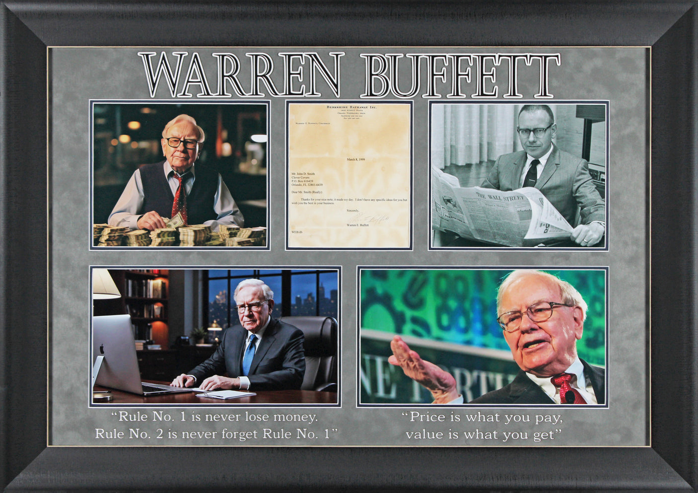 Warren Buffett Signed 8.5x11 Framed Letter On Berkshire Hathaway Letterhead BAS