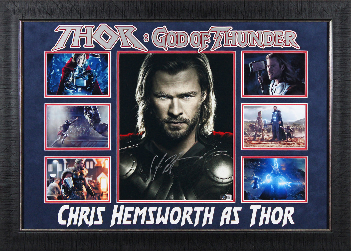 Chris Hemsworth Thor Authentic Signed 11x14 Framed Photo BAS