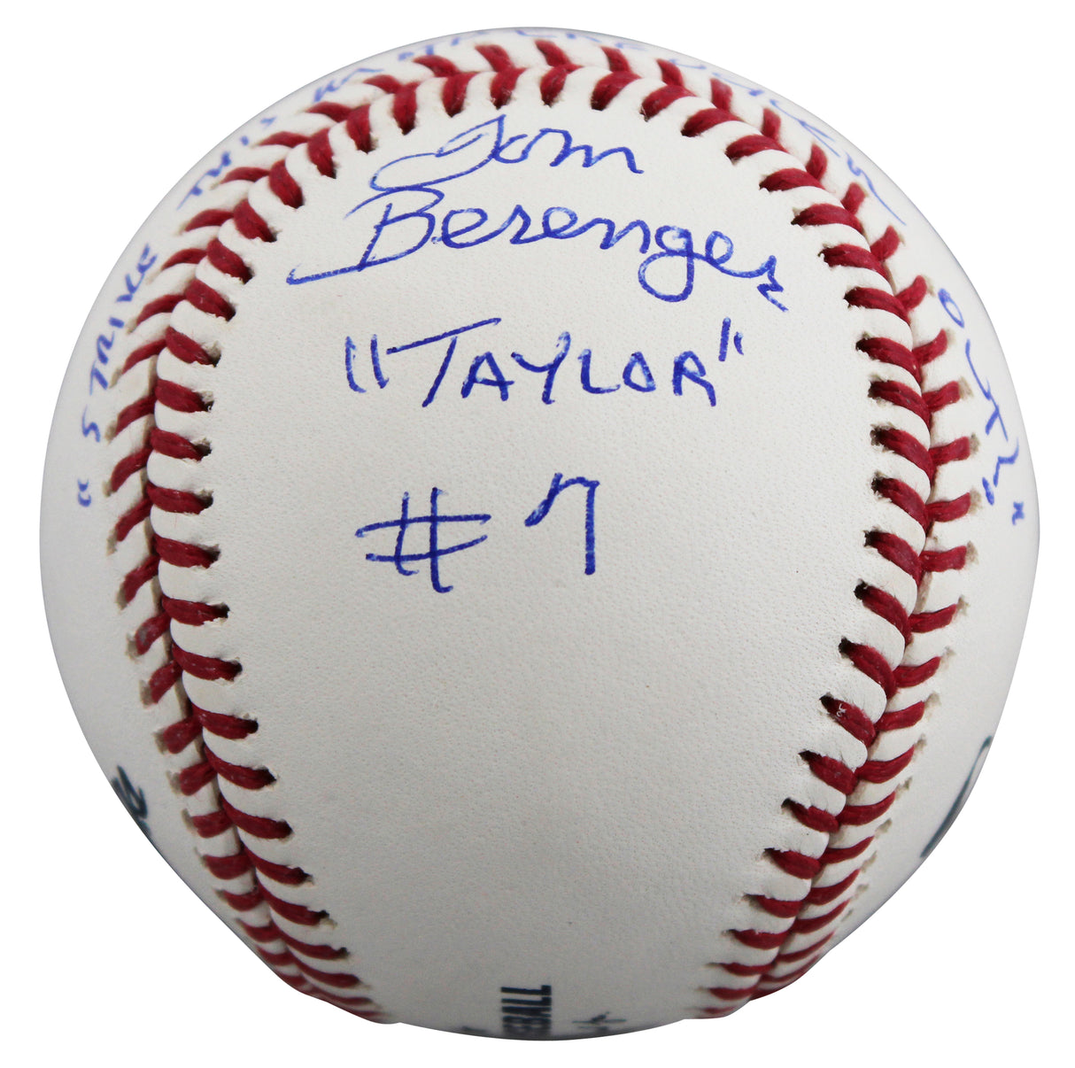 Major League (3) Sheen, Berenger & Bernsen w/ Insc Signed Oml Baseball BAS Wit 1