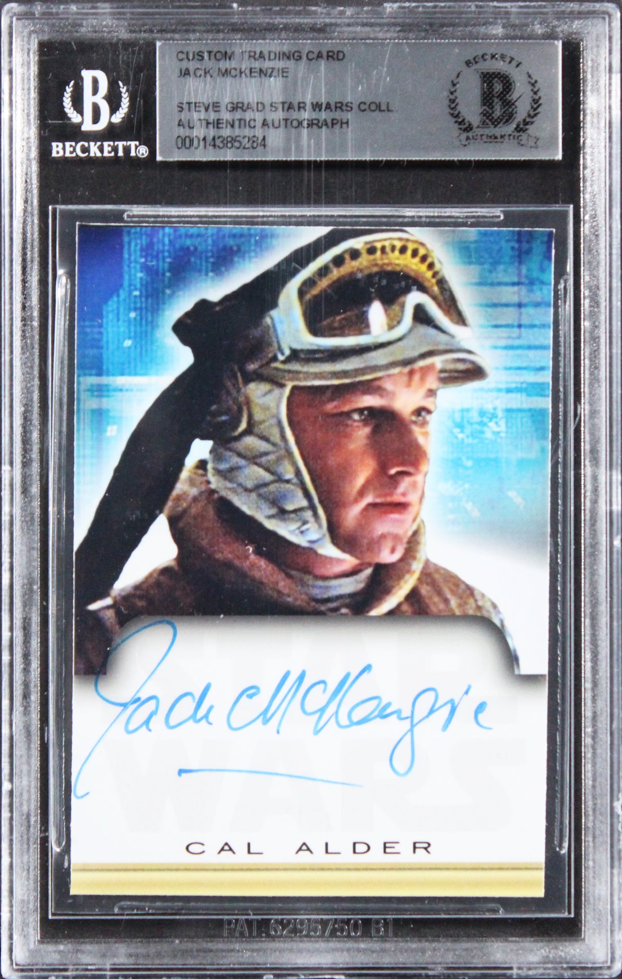 Jack McKenzie Star Wars Authentic Signed Custom Trading Card BAS Slabbed