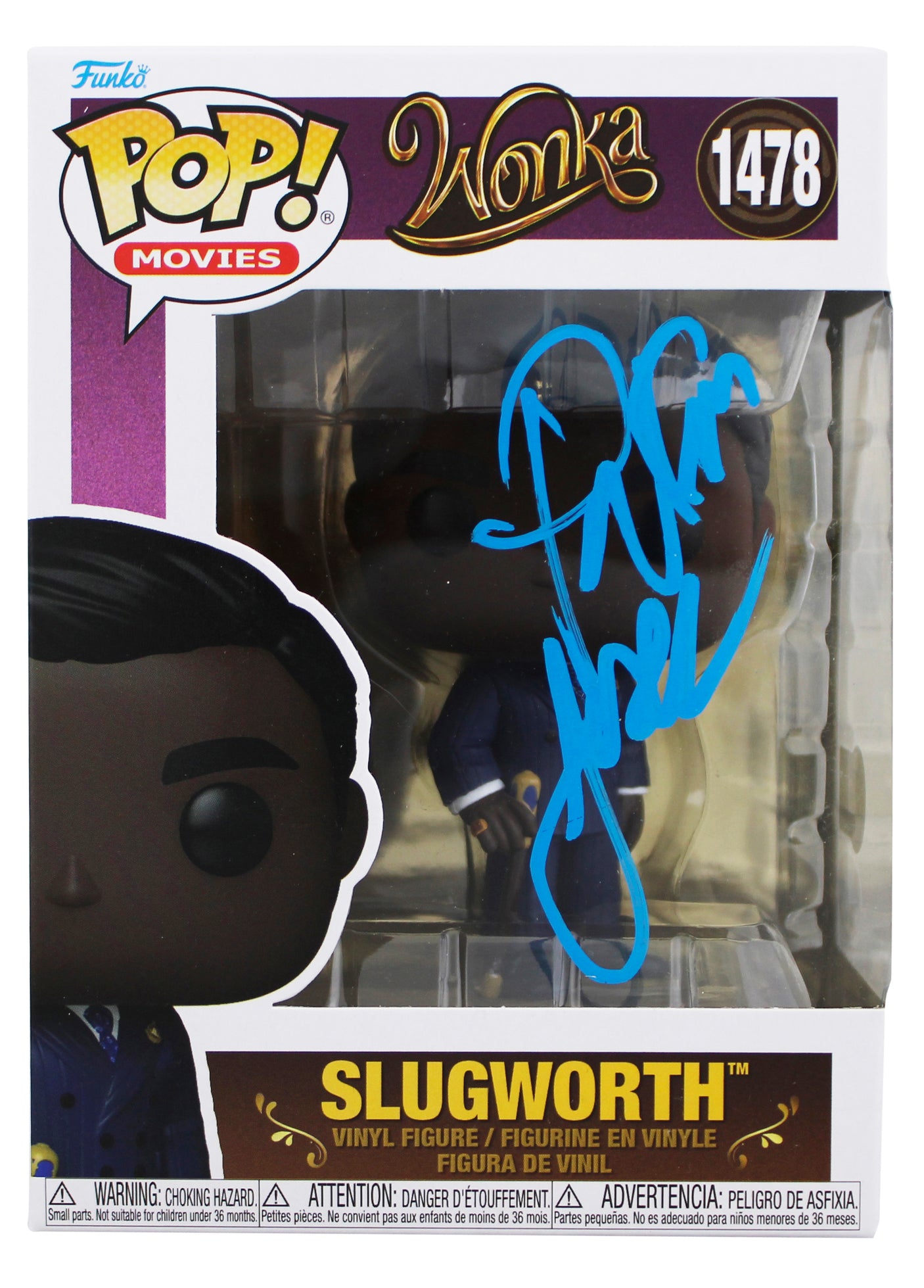 Paterson Joseph Wonka Signed Slugworth #1478 Funko Pop Vinyl Figure BAS #BT57790